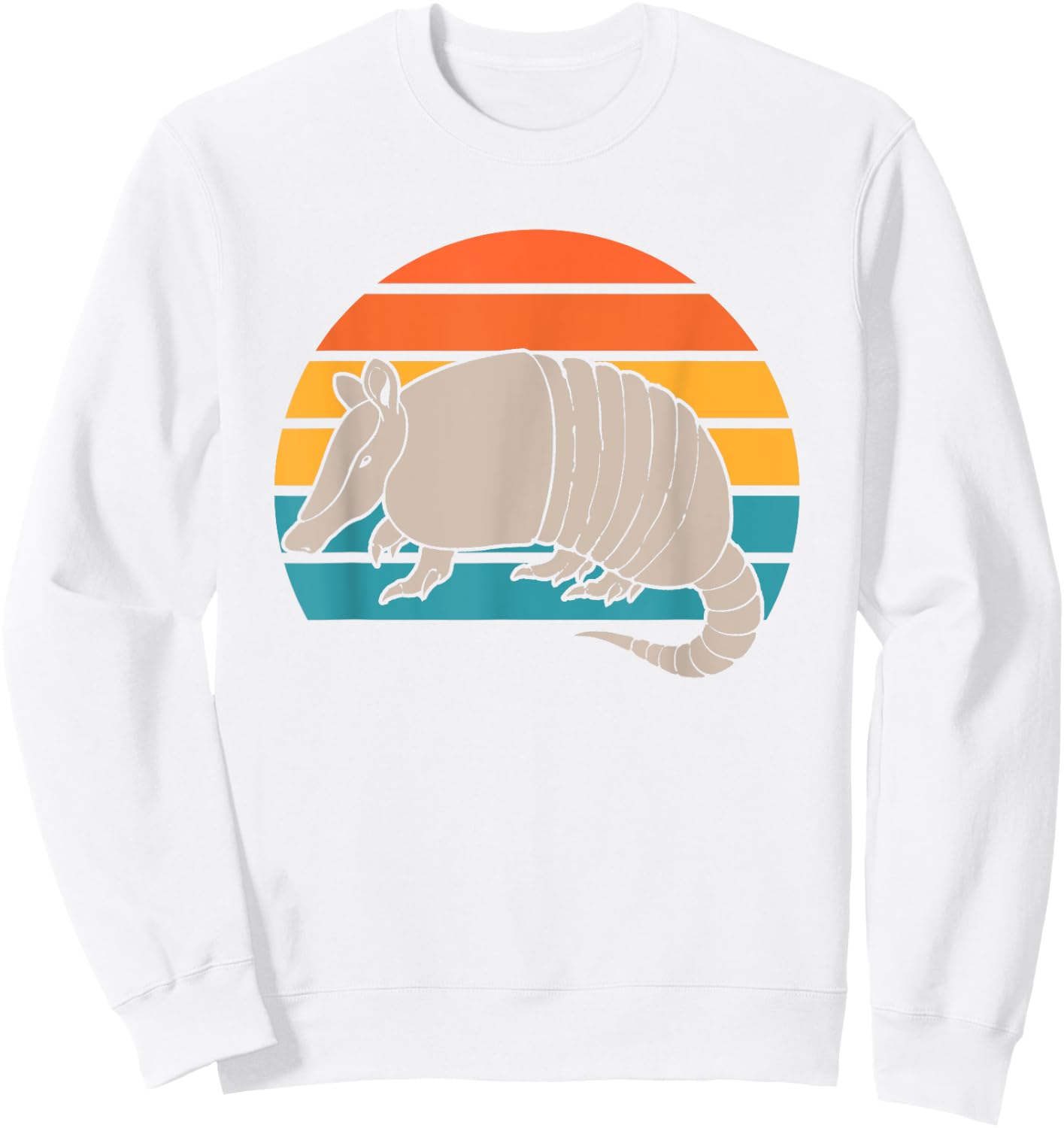 Animal Lover Outdoors Wild Nature Wildlife Retro Armadillo Sweatshirt - Sweatshirt | White