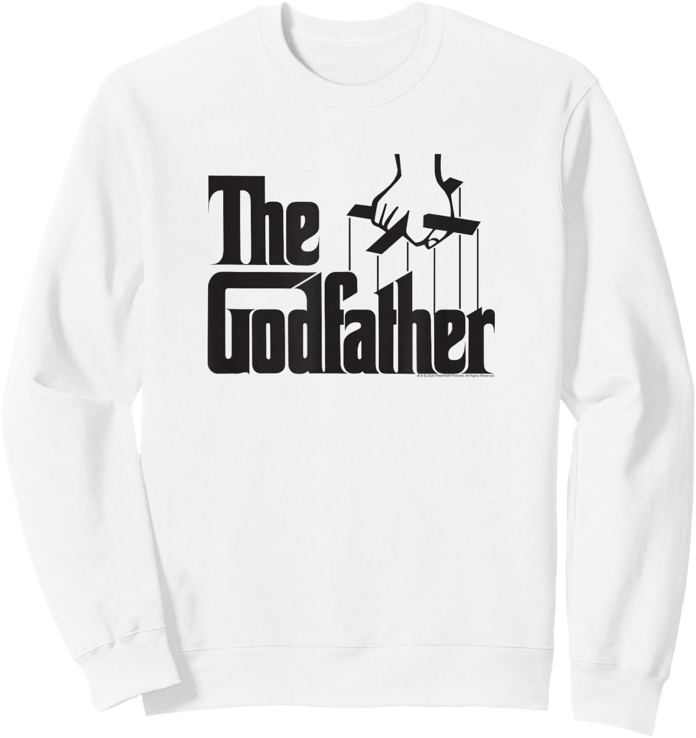 Ripple Junction The Godfather Logo , Men's & Women's -Adults Grey Cotton Classic Fit , Small, Short Sleeve, , Novelty Movie Sweatshirt - Sweatshirt | White
