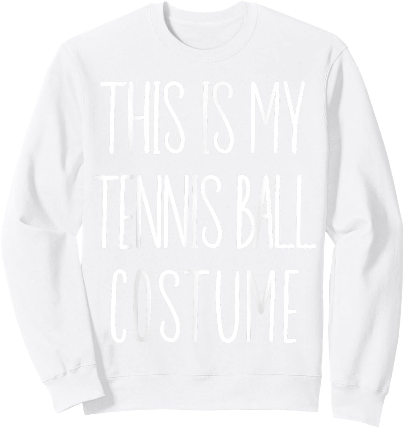 Tennis Ball Costume Funny Tennis Player Halloween Costume Sweatshirt - Sweatshirt | White