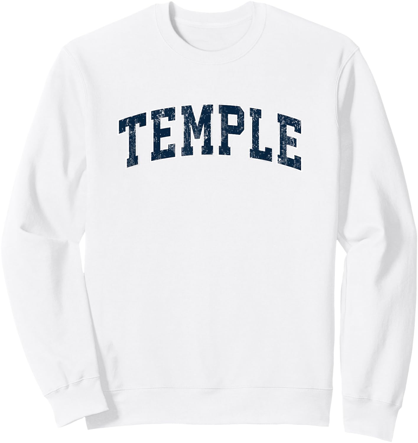 Temple Texas TX Vintage Sports Design Navy Design Sweatshirt - Sweatshirt | White