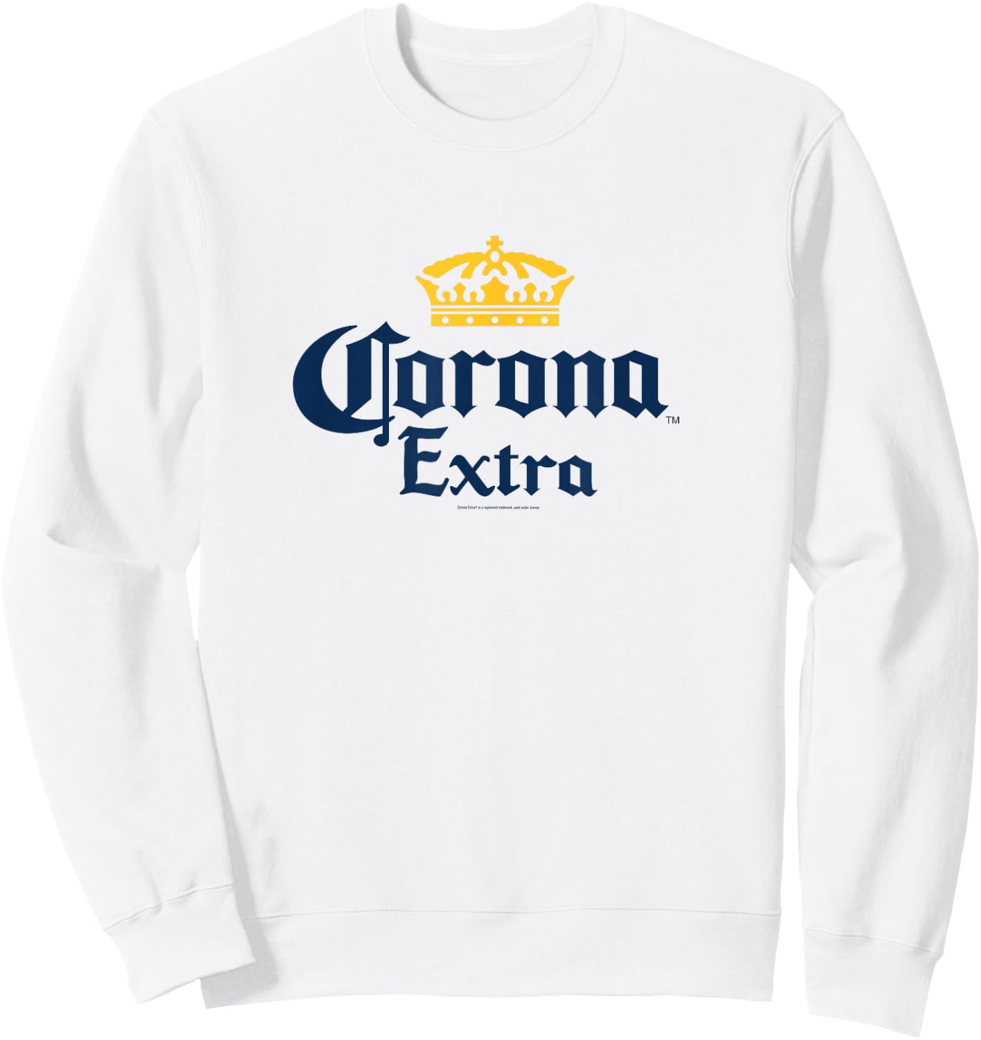 Officially Licensed Corona Extra Crown Logo Small Sweatshirt - Sweatshirt | White