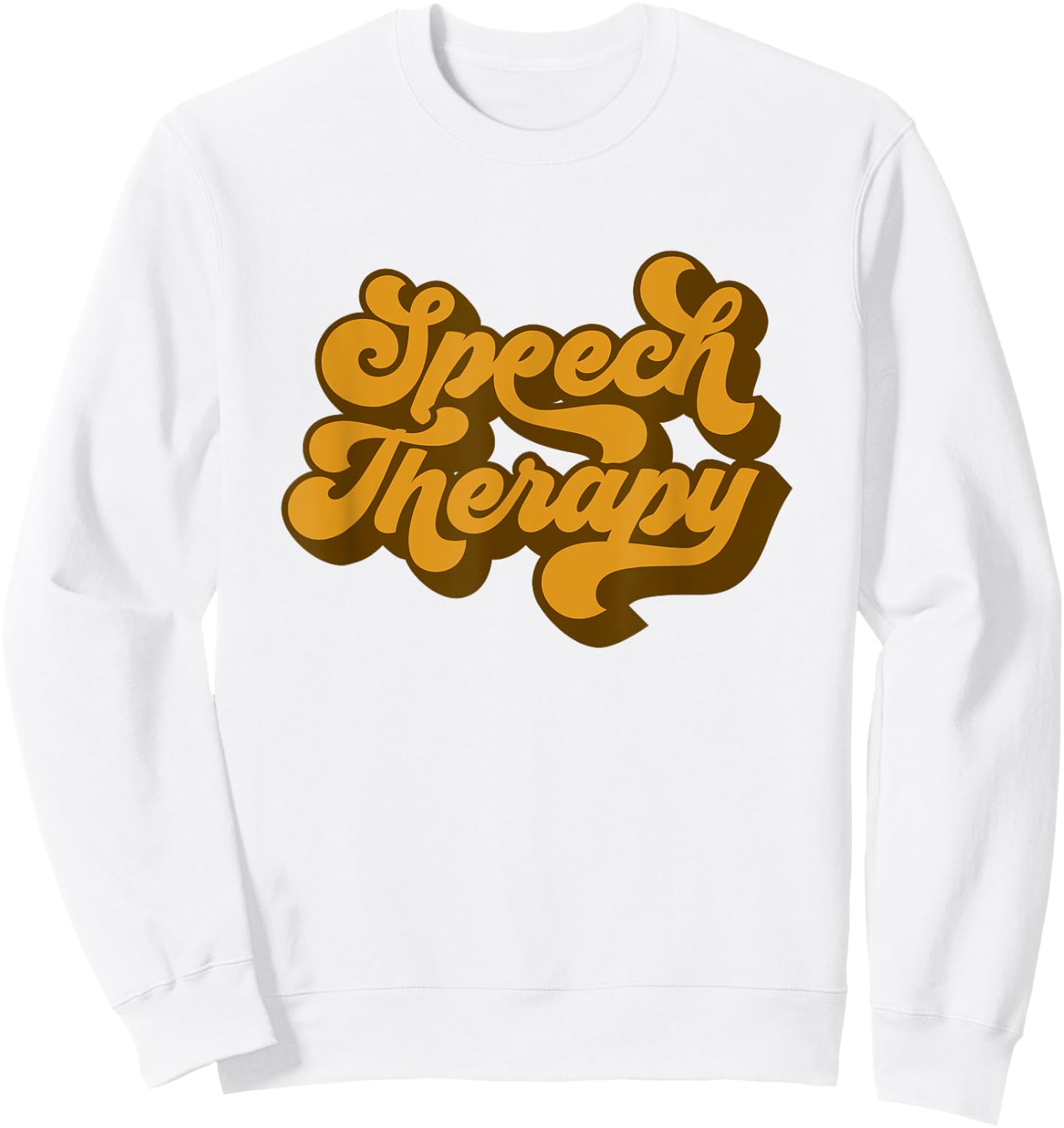 Speech Therapy Vintage Retro Sweatshirt - Sweatshirt | White