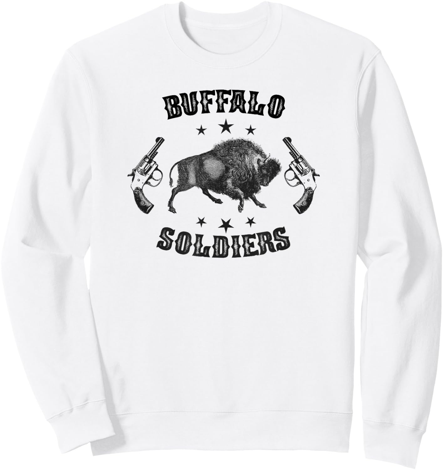 Buffalo Soldiers 9th and 10th Cavalry African American Heros Sweatshirt - Sweatshirt | White