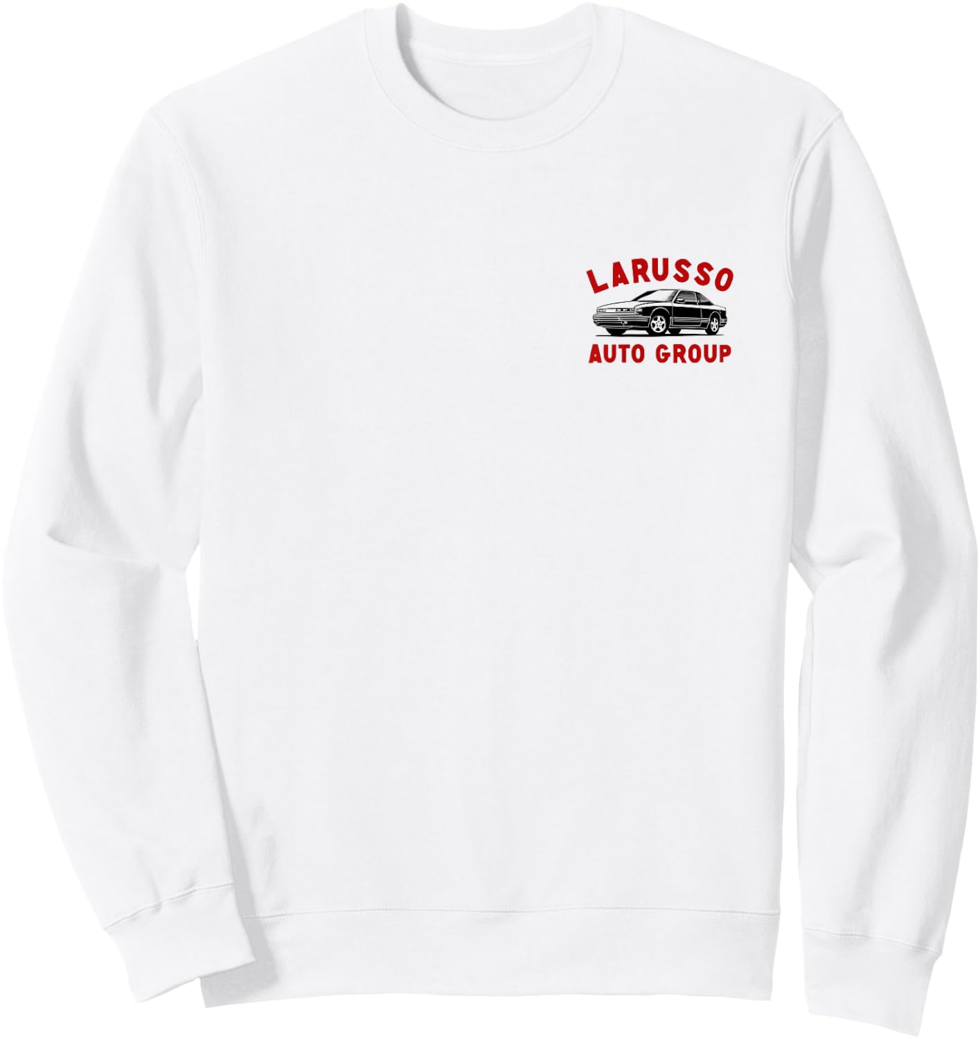 Cobra Kai Retro LaRusso Auto Group Ad Front and Back Sweatshirt - Sweatshirt | White