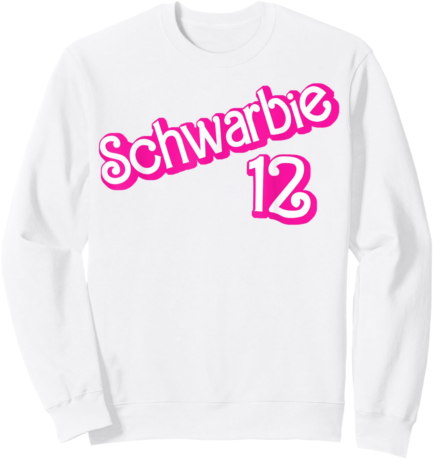 Schwarbie 12 Pink Sweatshirt - Sweatshirt | White
