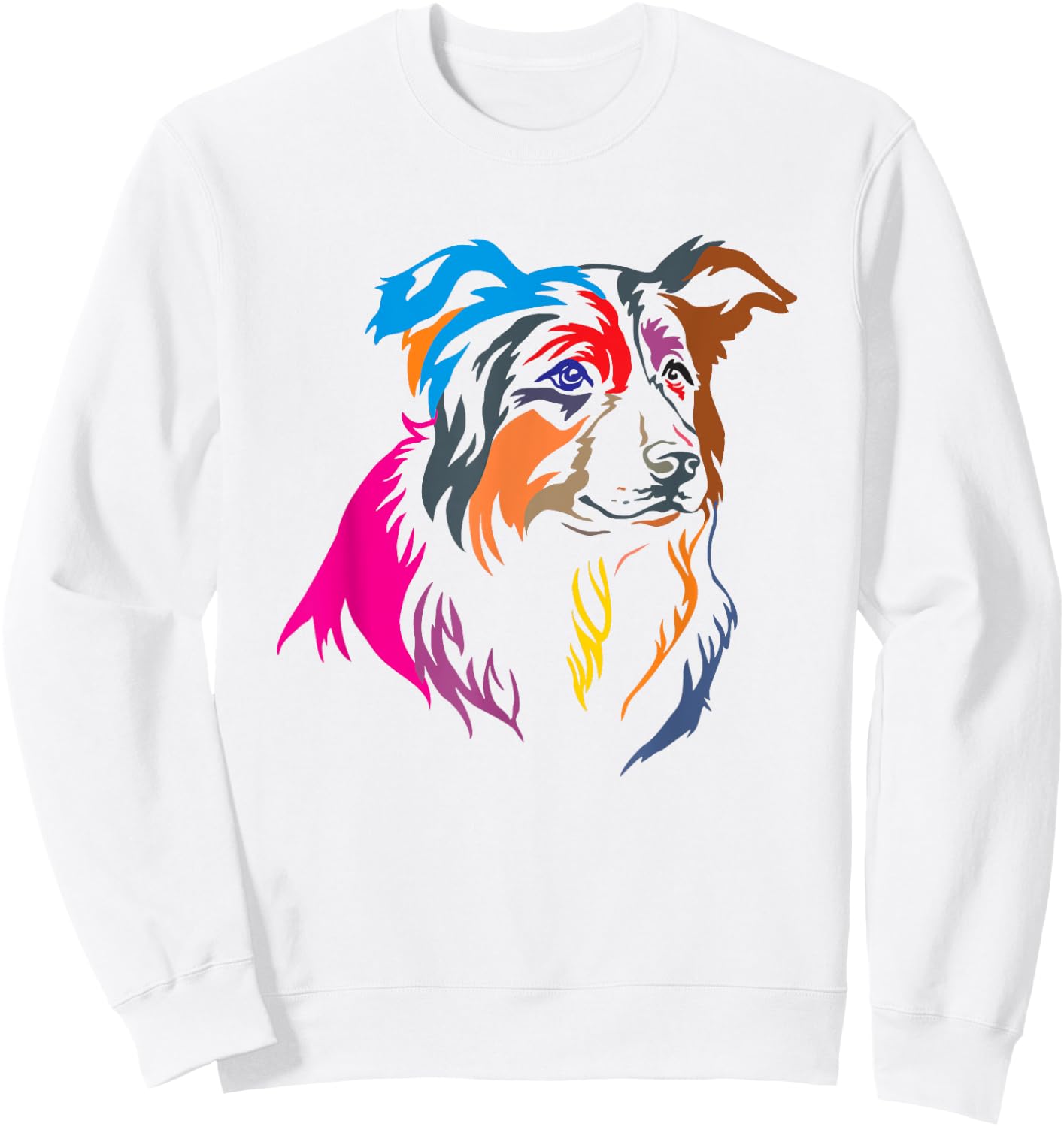 Cute Border Collie herding dog Sweatshirt - Sweatshirt | White
