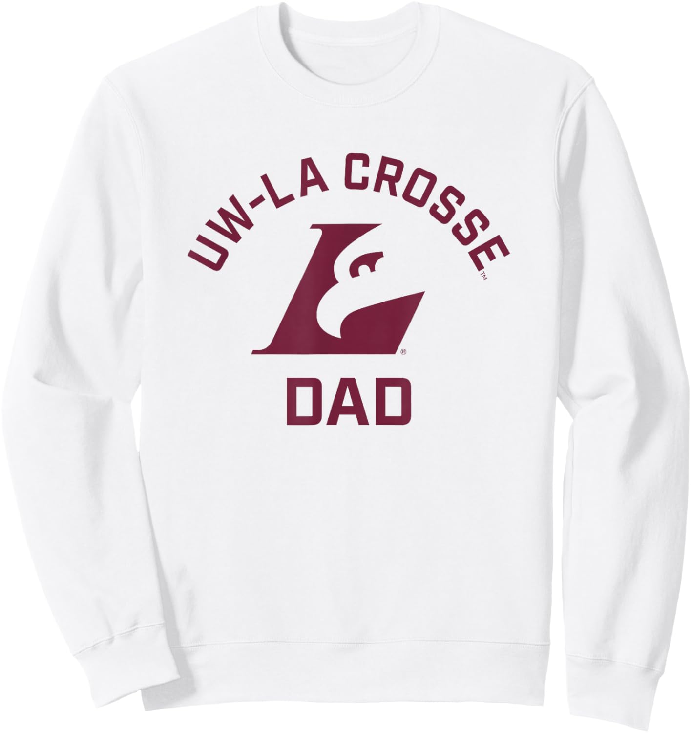 University of Wisconsin-La Crosse Eagles Arched Dad Sweatshirt - Sweatshirt | White