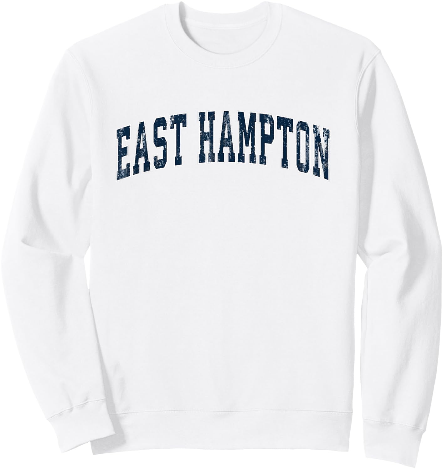 East Hampton New York NY Vintage Sports Design Navy Design Sweatshirt - Sweatshirt | White
