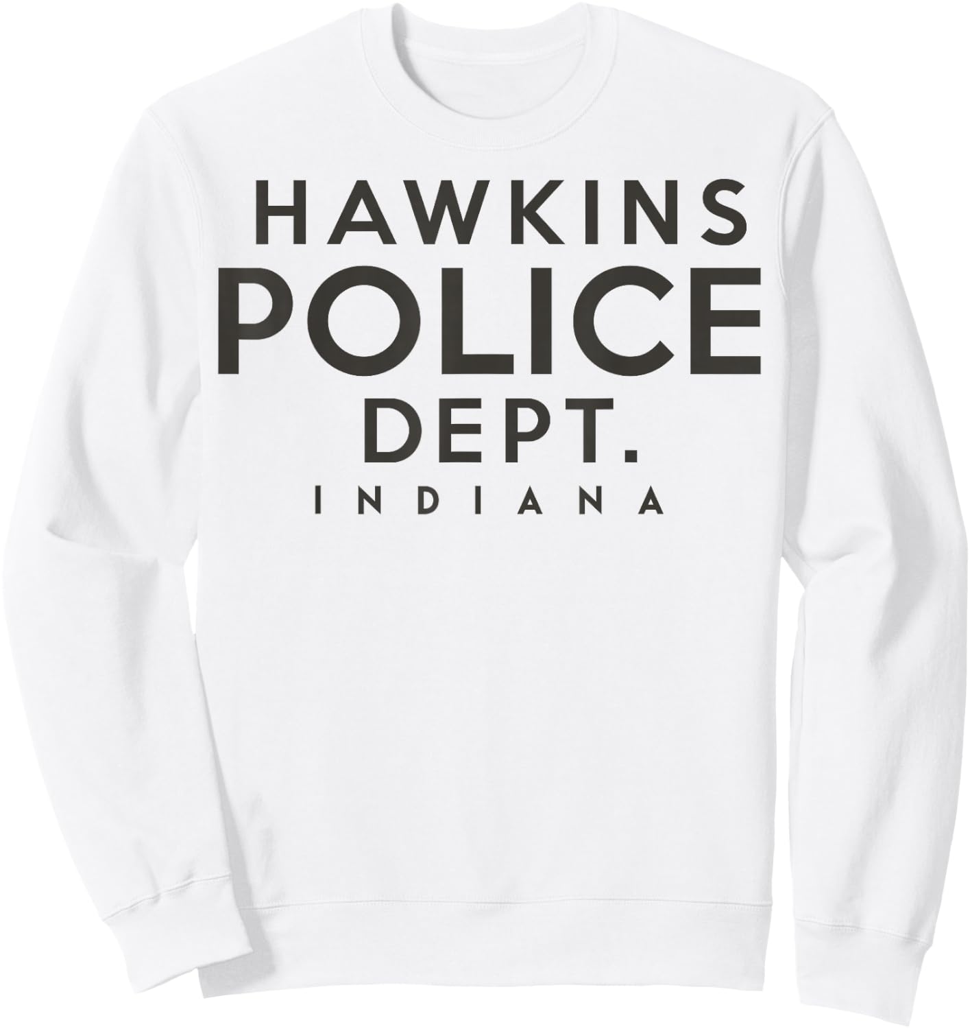 Netflix Stranger Things Hawkins Police Dept. Indiana Sweatshirt - Sweatshirt | White