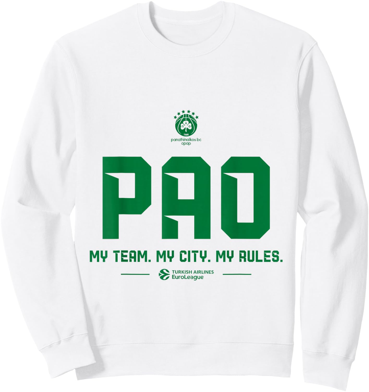 Teams - Panathinaikos OPAP Athens (White) Sweatshirt - Sweatshirt | White
