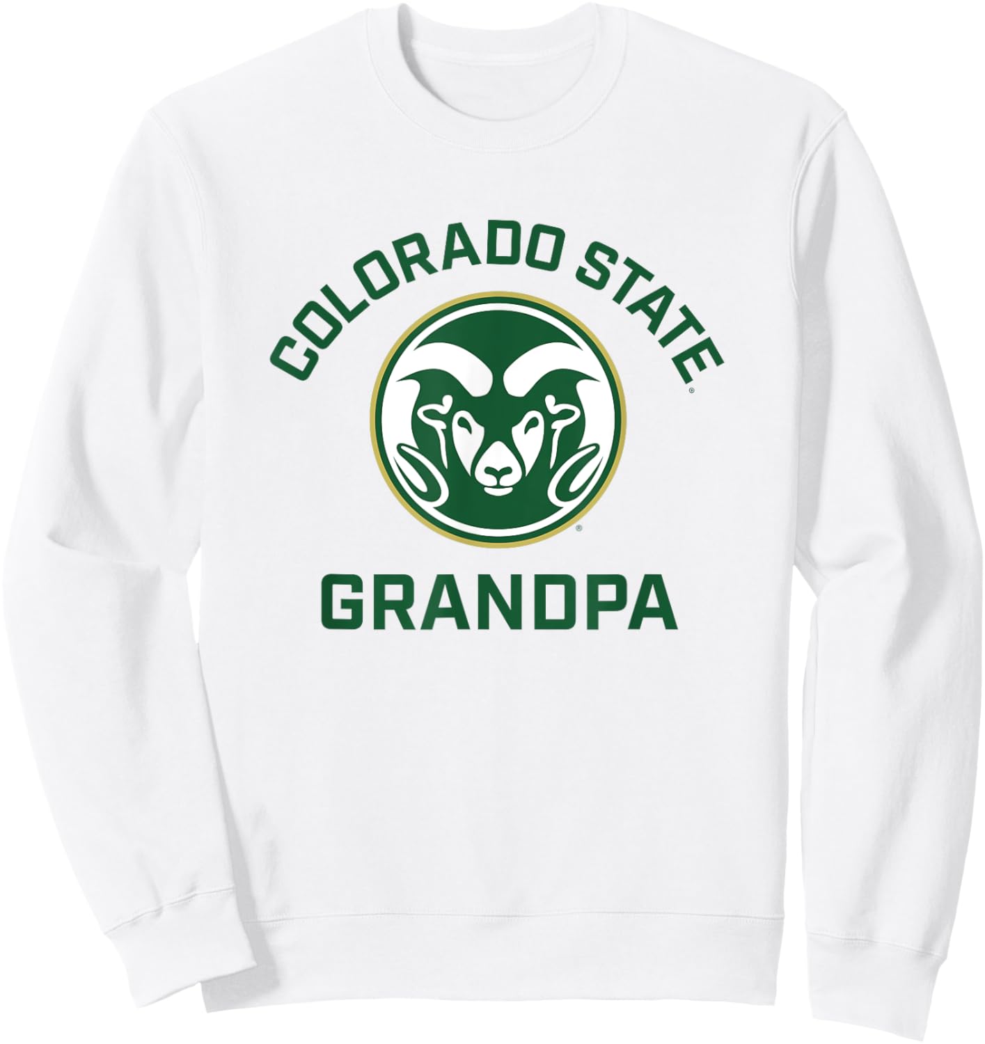 Colorado State University Rams Arched Grandpa Sweatshirt - Sweatshirt | White