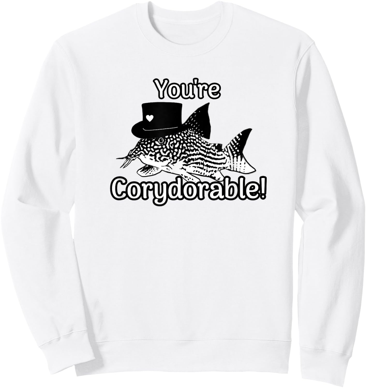 Corydoras Cory Cats You're Corydorable Fish Catfish Gift Sweatshirt - Sweatshirt | White
