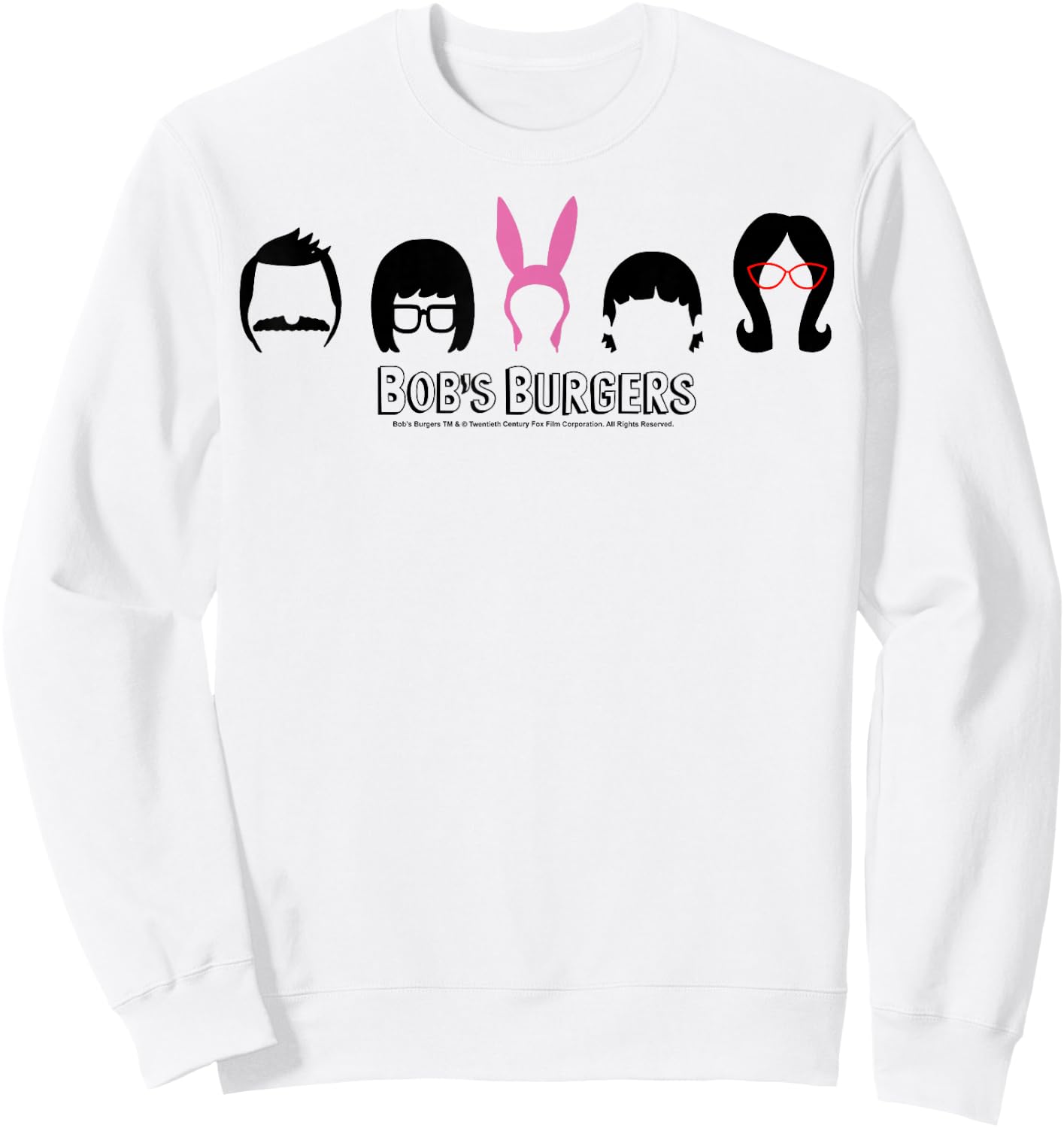 Bob's Burgers Family Hair Sweatshirt - Sweatshirt | White