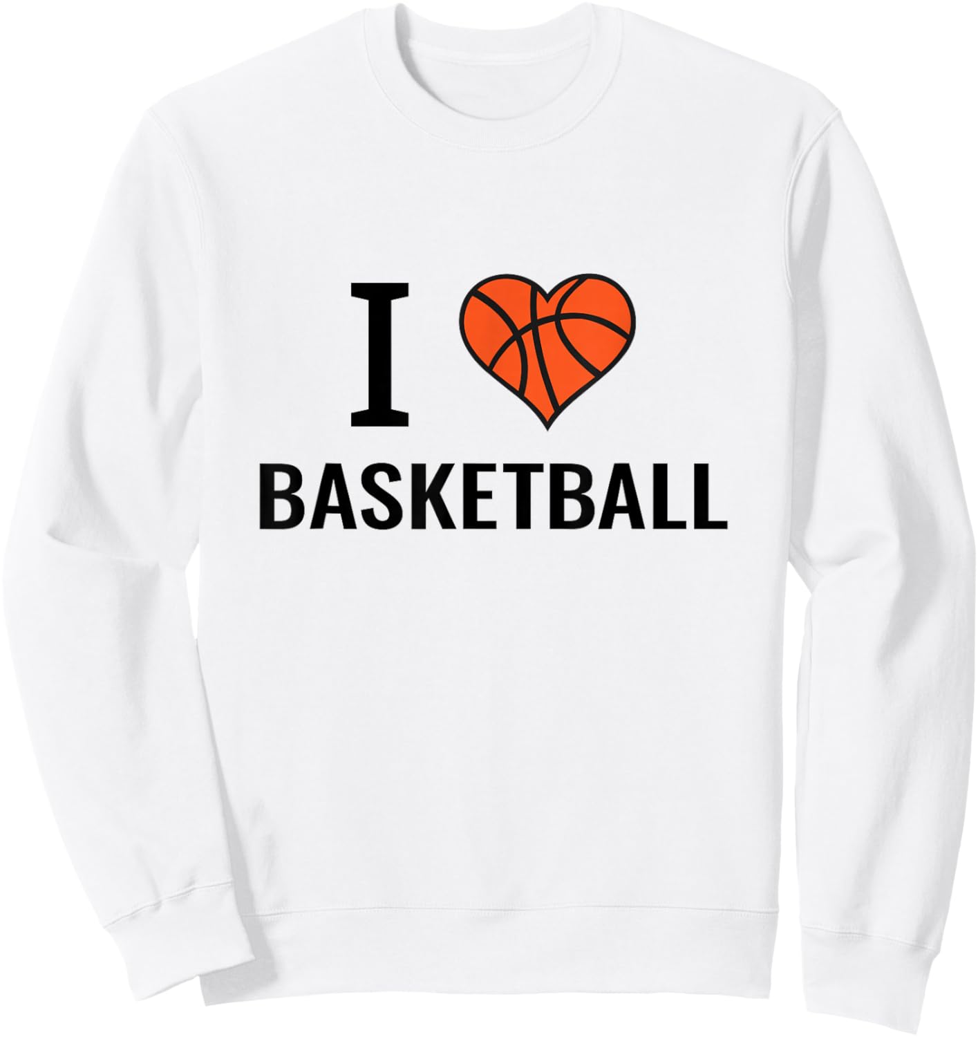 Basketball gifts basketball player I love heart Sweatshirt - Sweatshirt | White