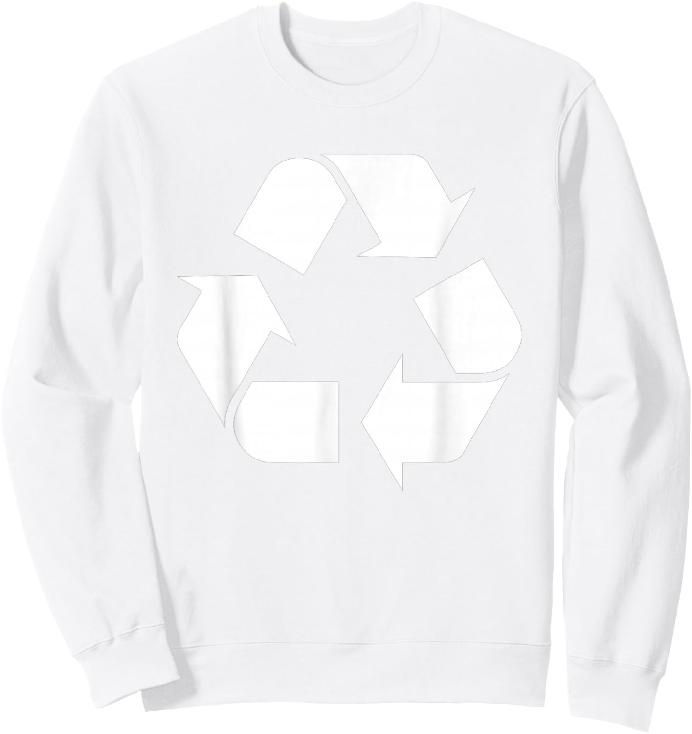 Recycling Logo Recycle Symbol Earth Day Boys Girls Men Women Sweatshirt - Sweatshirt | White