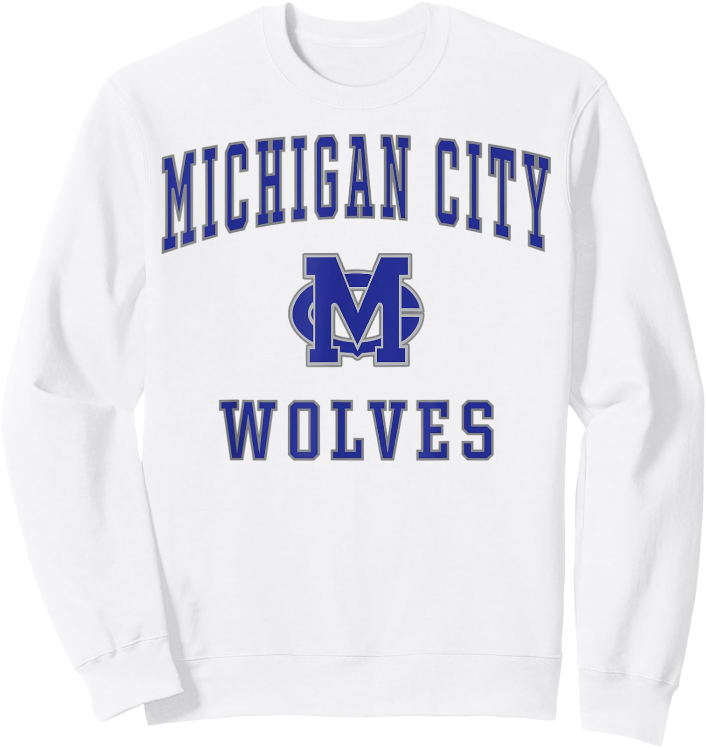 Michigan City High School Wolves Sweatshirt - Sweatshirt | White