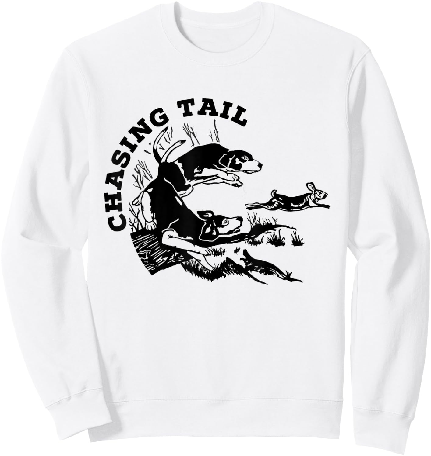 Rabbit Hunter - Beagles - Chasing Tail - Hunting Cottontail Sweatshirt - Sweatshirt | White