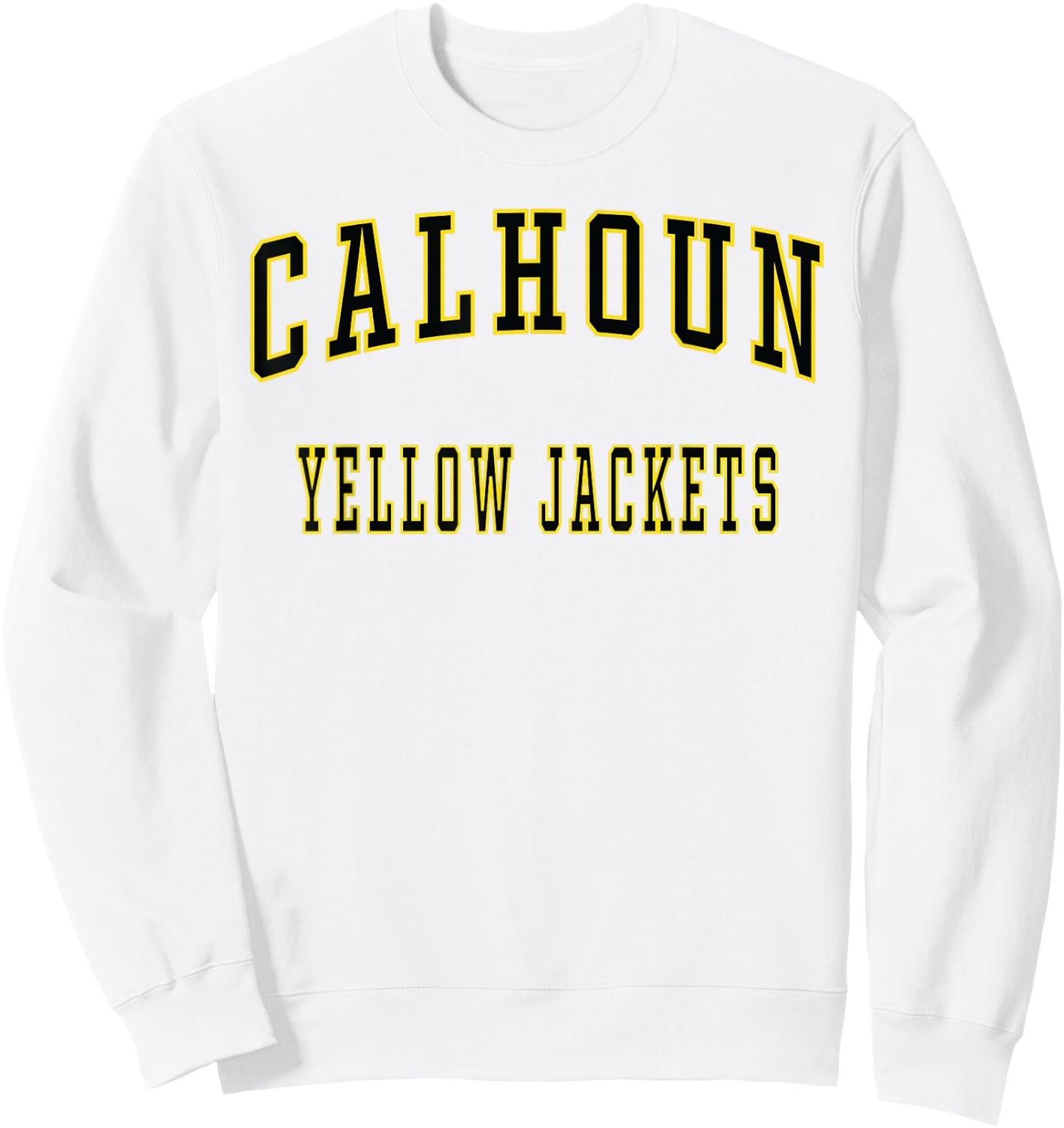 Calhoun High School Yellow Jackets Sweatshirt - Sweatshirt | White