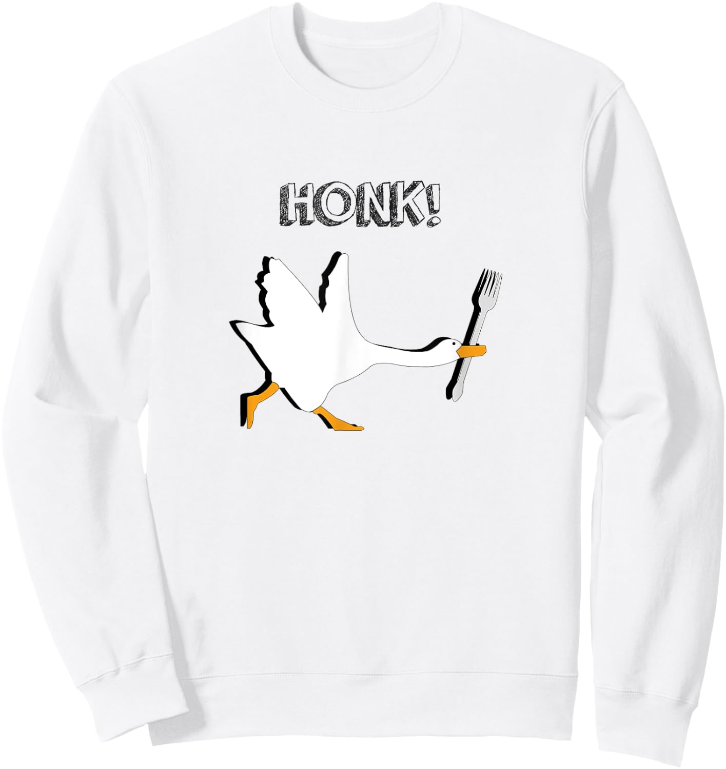 Funny Untitled Goose Meme - HONK Sweatshirt - Sweatshirt | White
