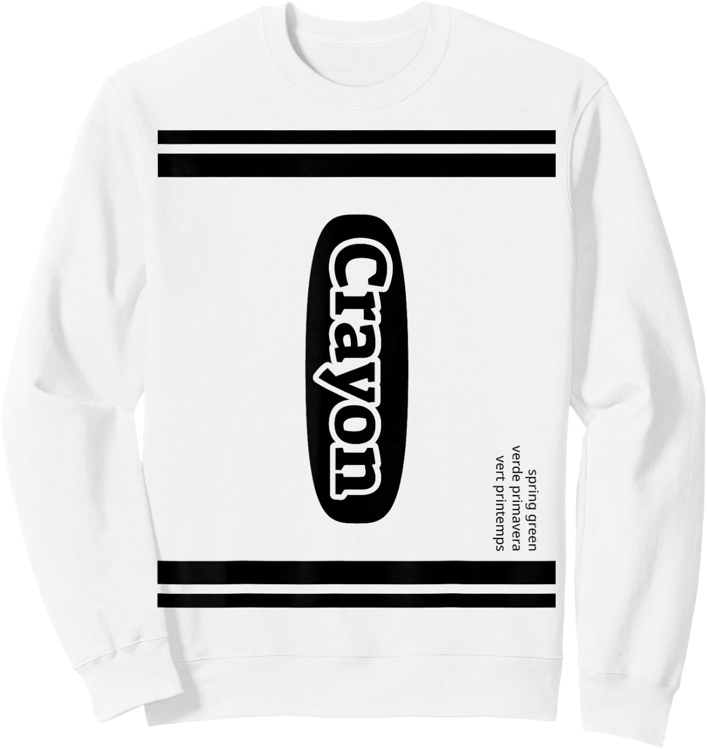 Crayon Spring Green Group Costume Sweatshirt - Sweatshirt | White