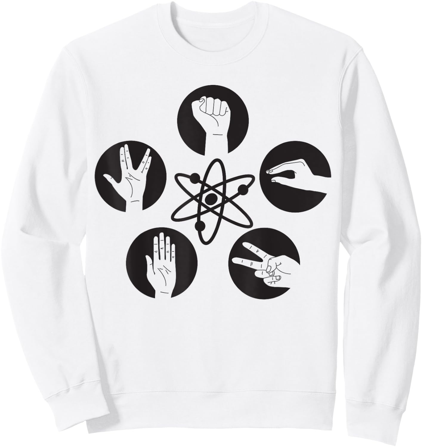 Big Bang Theory Logo Rock Lizard Spock Sweatshirt - Sweatshirt | White