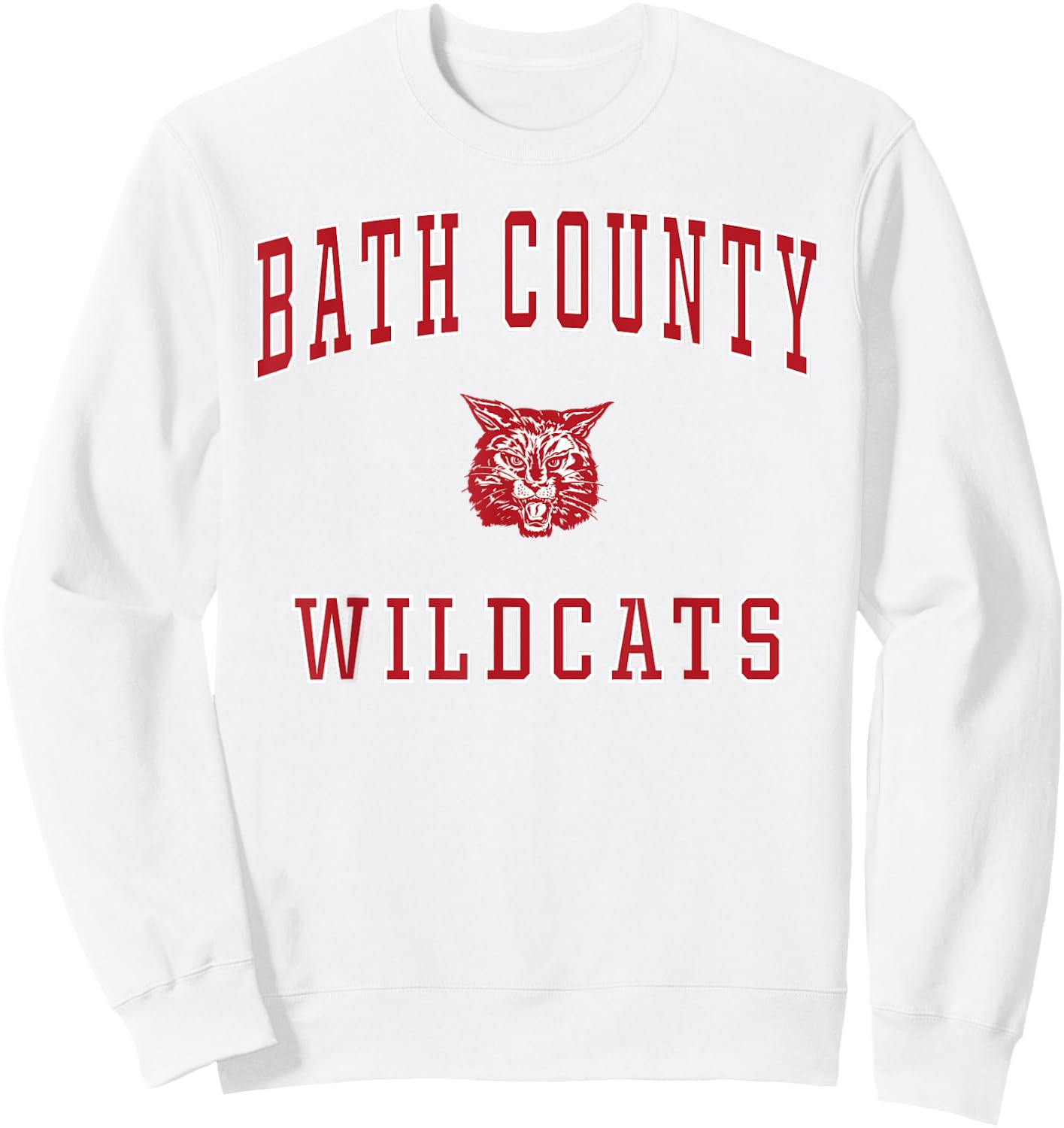 Bath County High School Wildcats Sweatshirt - Sweatshirt | White