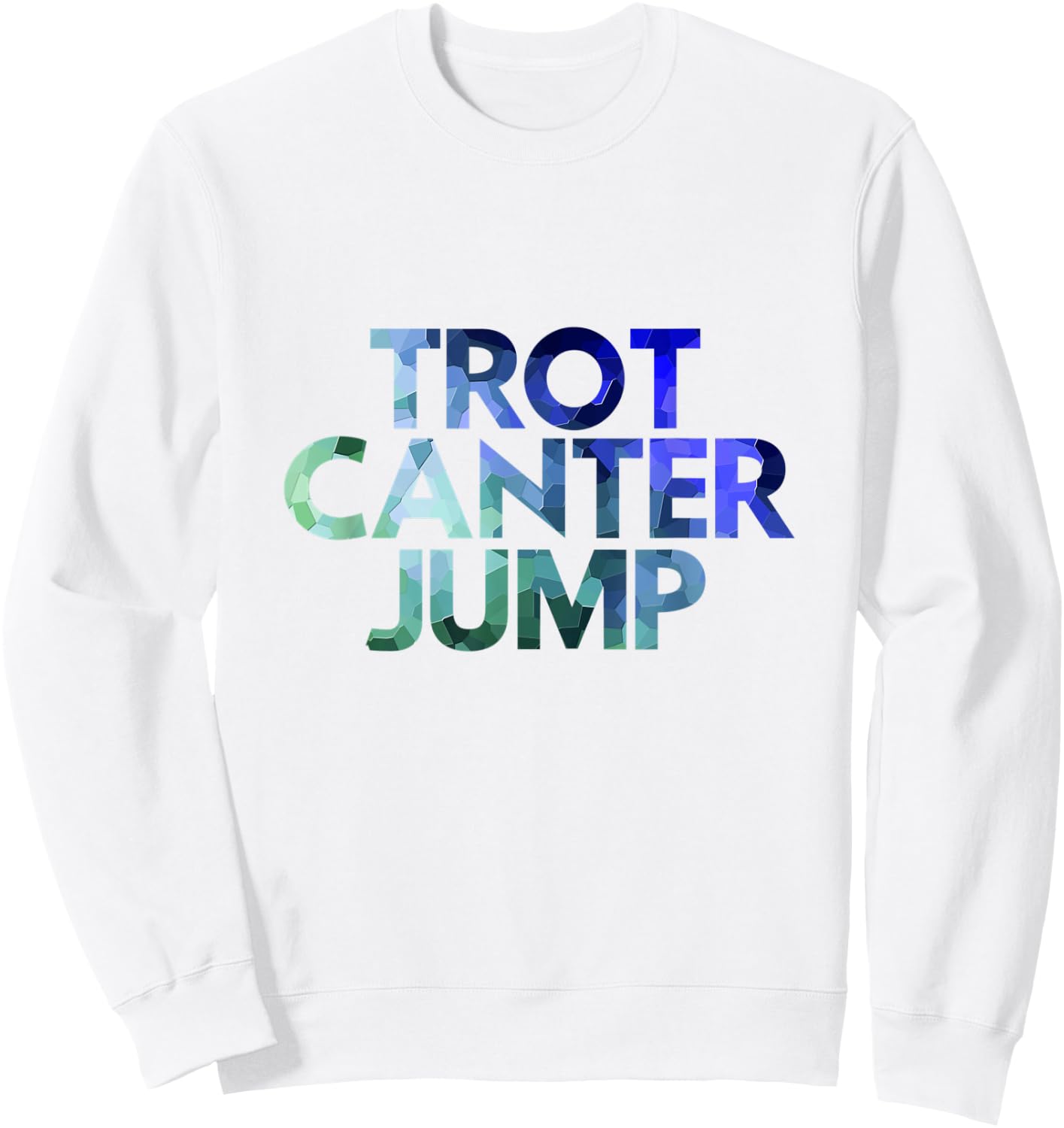 Equestrian Horse Shirt - Trot Canter Jump - English Rider Sweatshirt - Sweatshirt | White