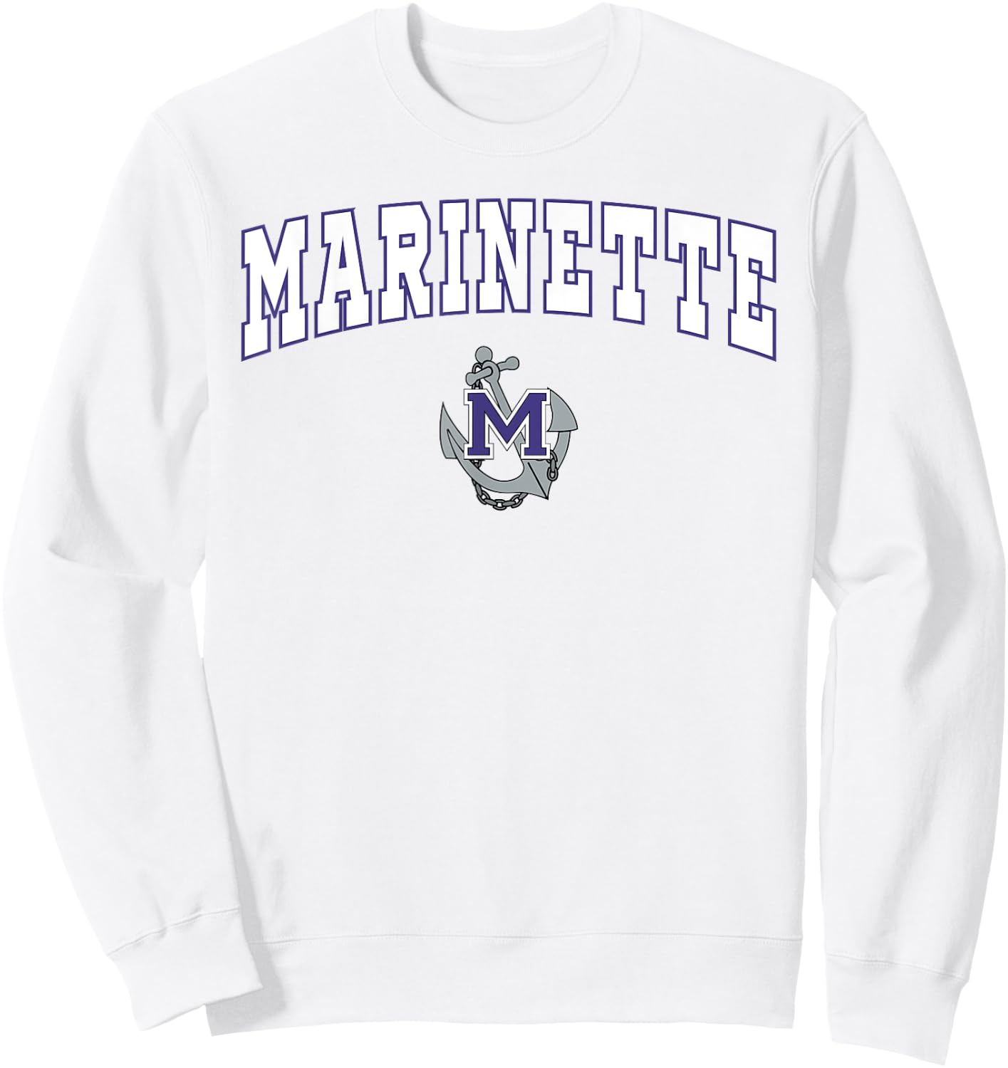 Marinette High School Marines Sweatshirt - Sweatshirt | White