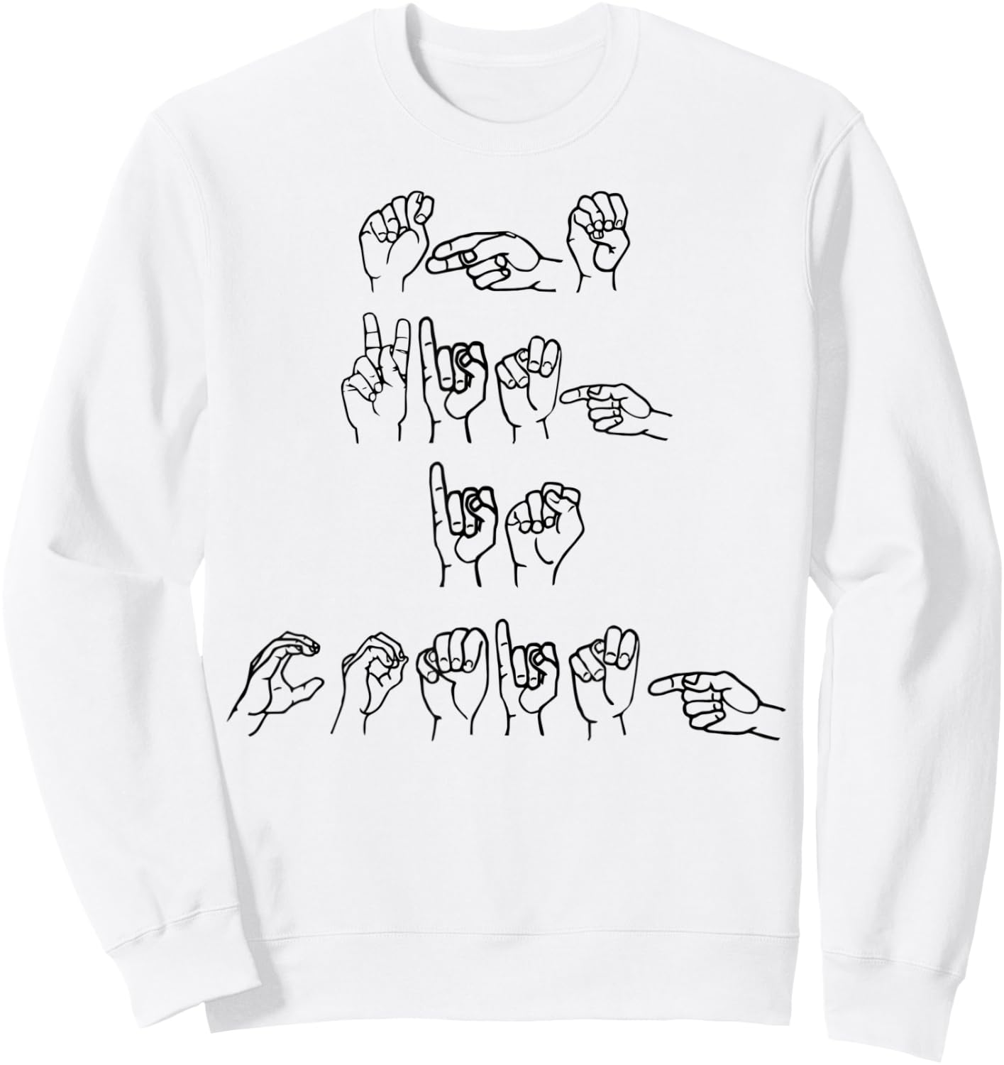Deaf ASL The King Is Coming Revelation Christian Rapture Sweatshirt - Sweatshirt | White