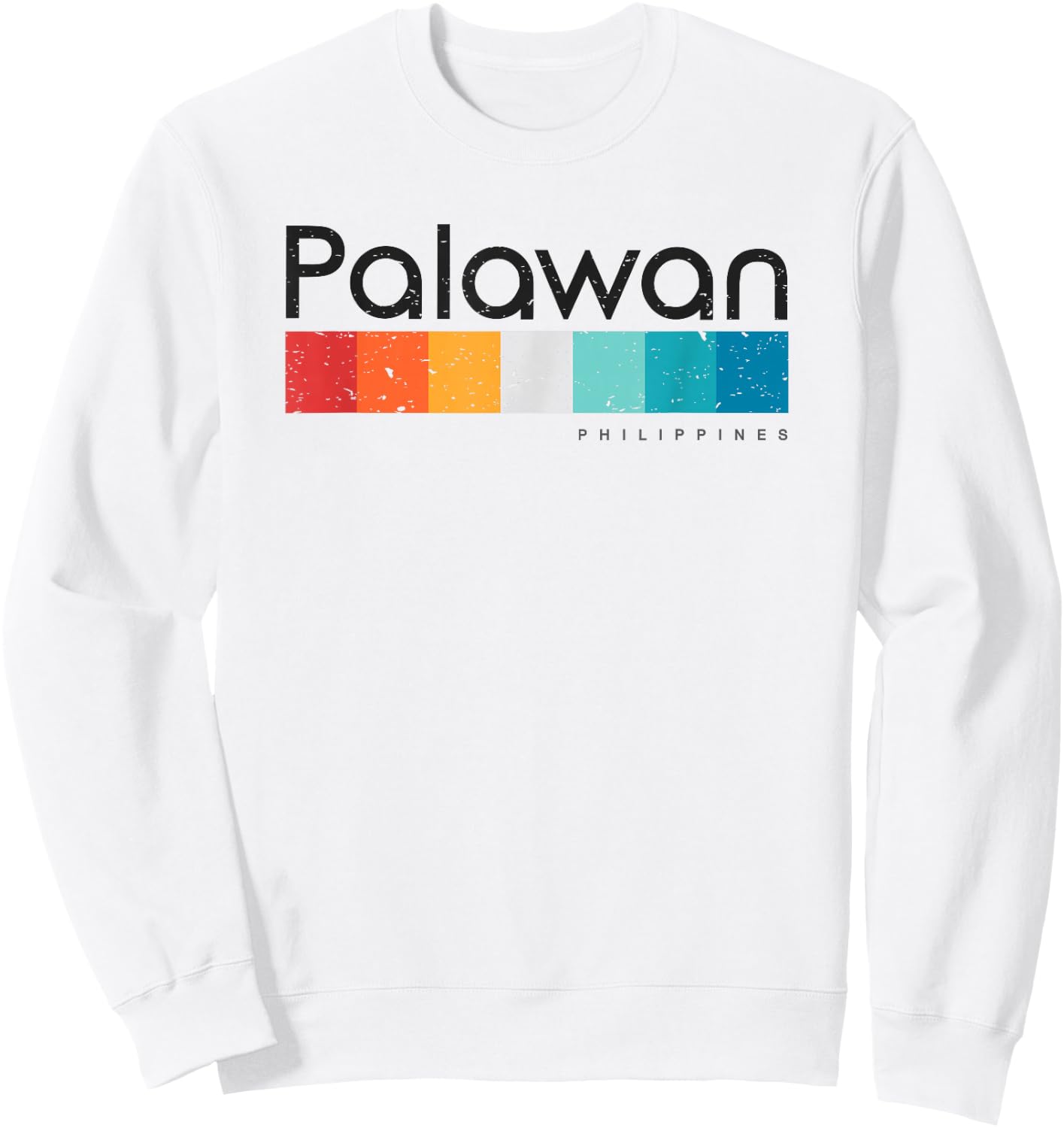 Vintage Palawan Philippines Retro Design Sweatshirt - Sweatshirt | White