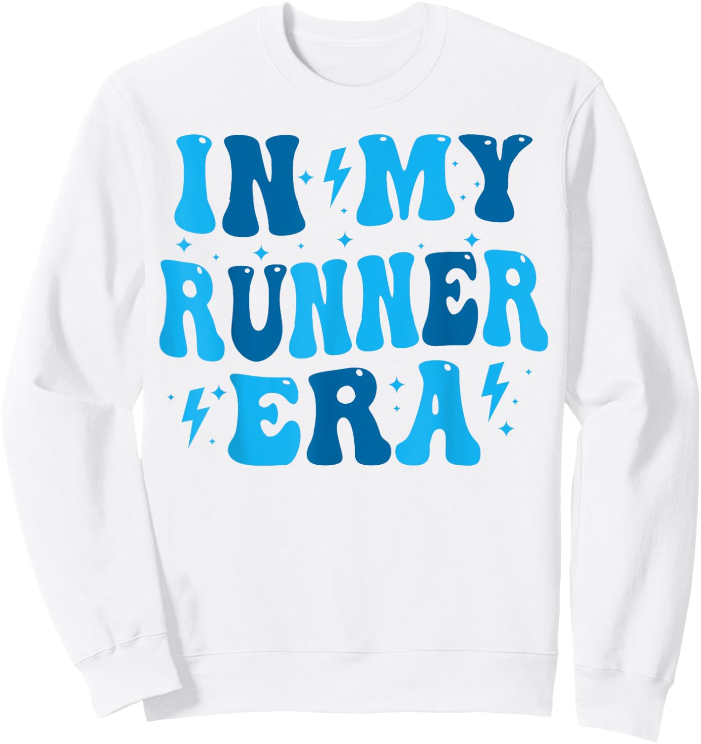 In My Runner Era Groovy Running Lover Runner Sweatshirt - Sweatshirt | White