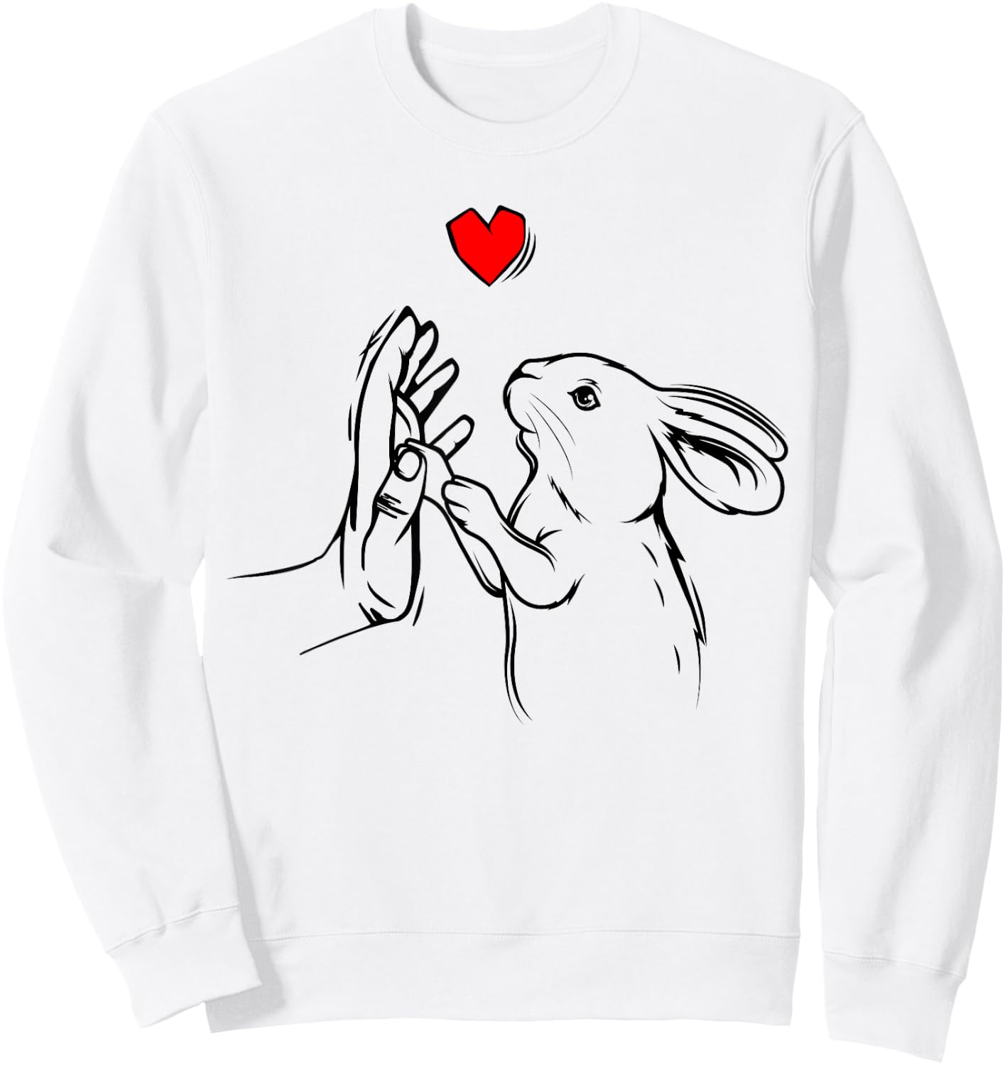 Rabbit Love Bunny Girls Sweatshirt - Sweatshirt | White