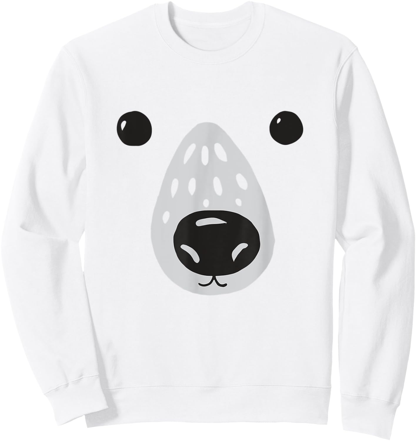 Polar Bear Kids Costume Bear Face Cool Zoo Polar Bear Sweatshirt - Sweatshirt | White