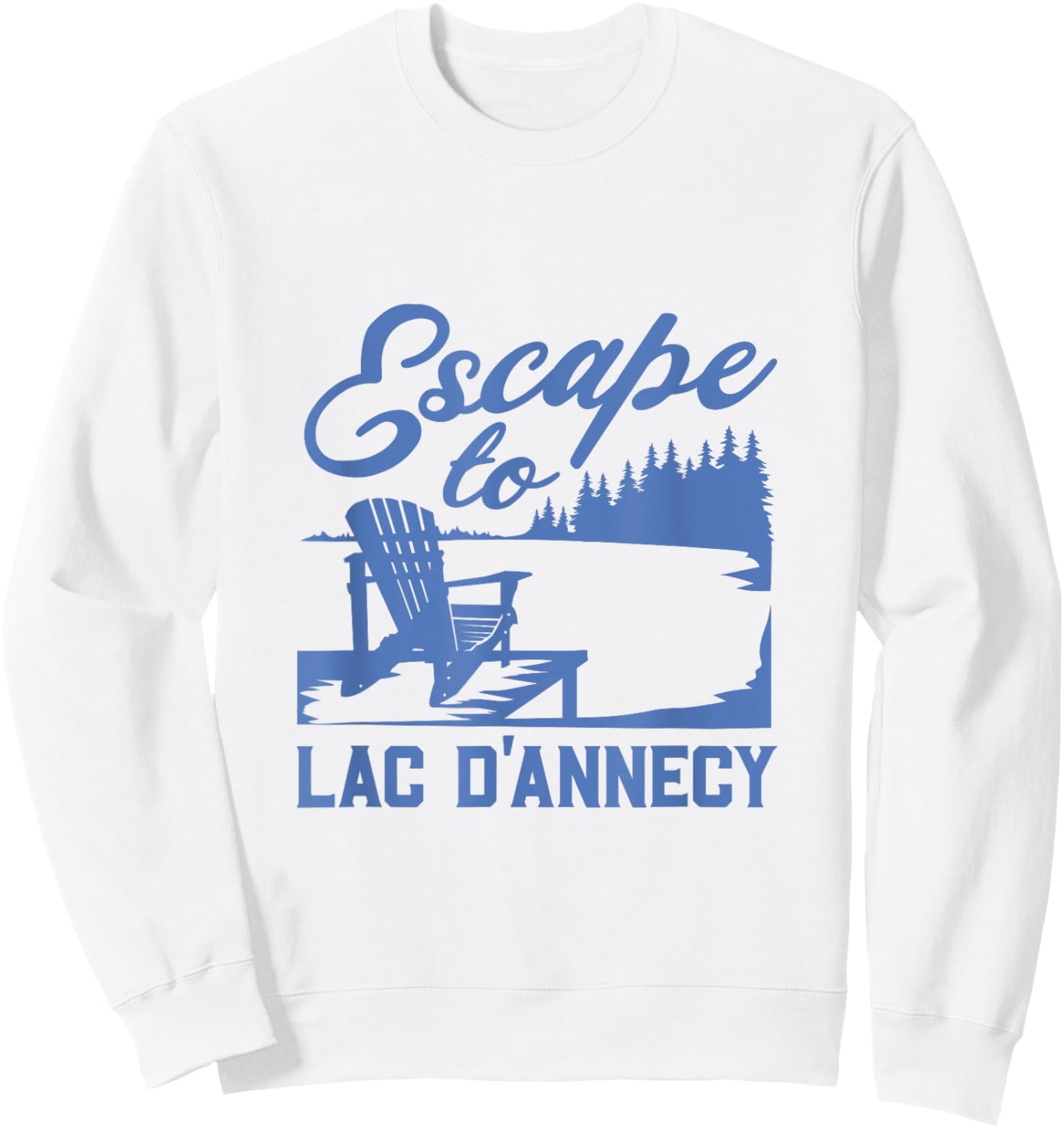 Escape to Lac d’Annecy Sweatshirt - Sweatshirt | White