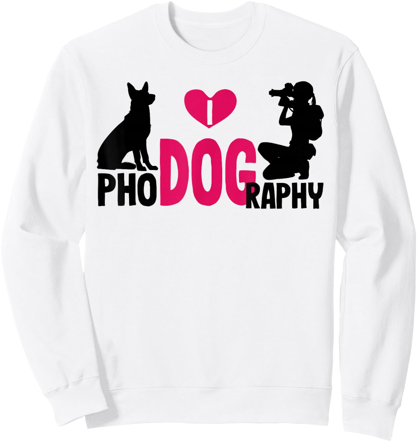 I Phodography Dog Photography Photographer Camera Photo Gift Sweatshirt - Sweatshirt | White