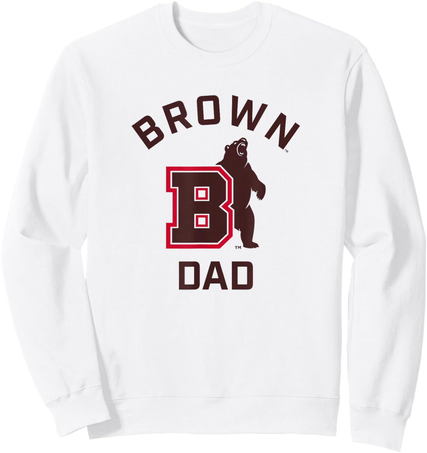 Brown University Bears Arched Dad Sweatshirt - Sweatshirt | White