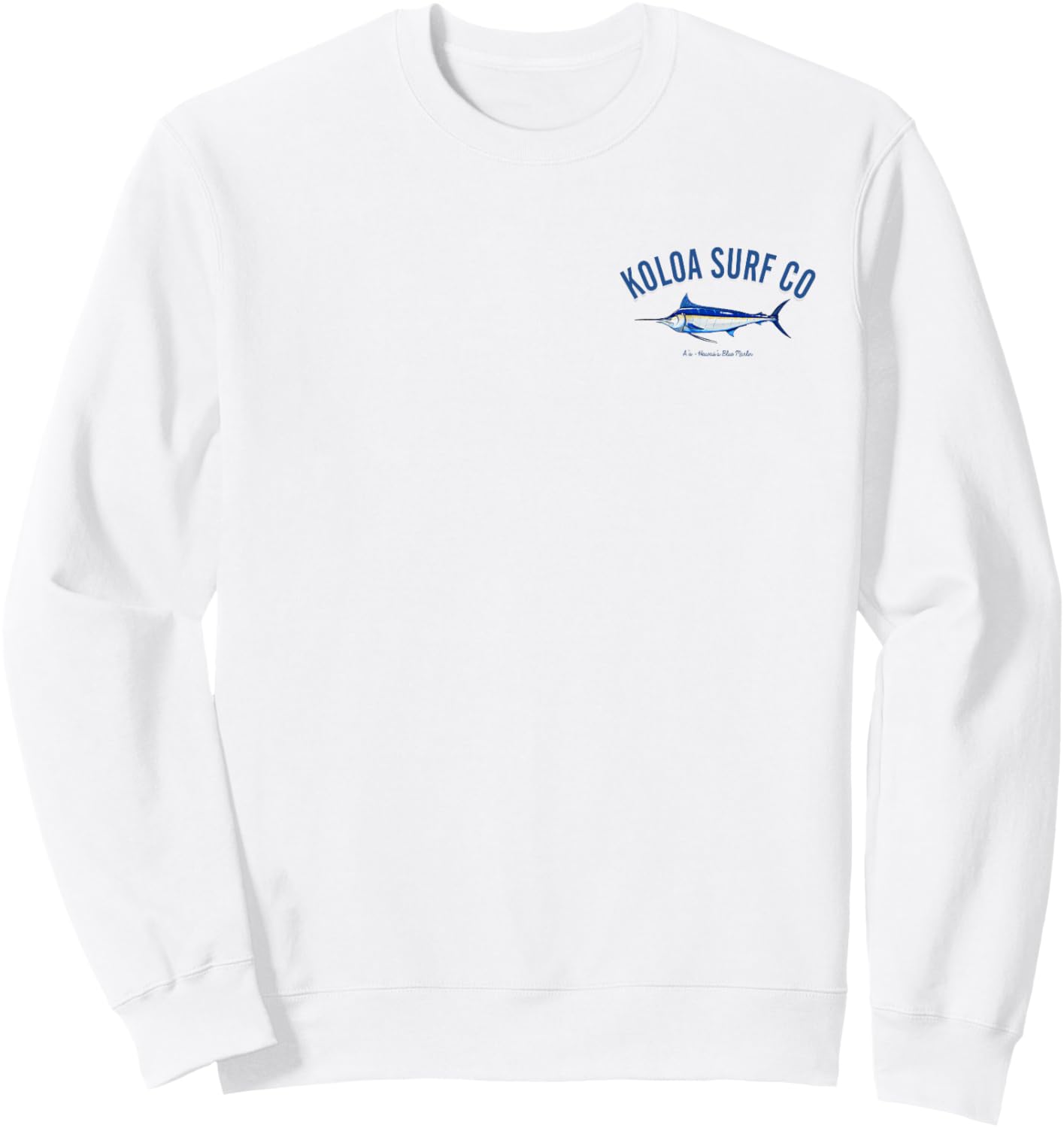Koloa Surf Blue Marlin Logo Graphic Sweatshirt - Sweatshirt | White