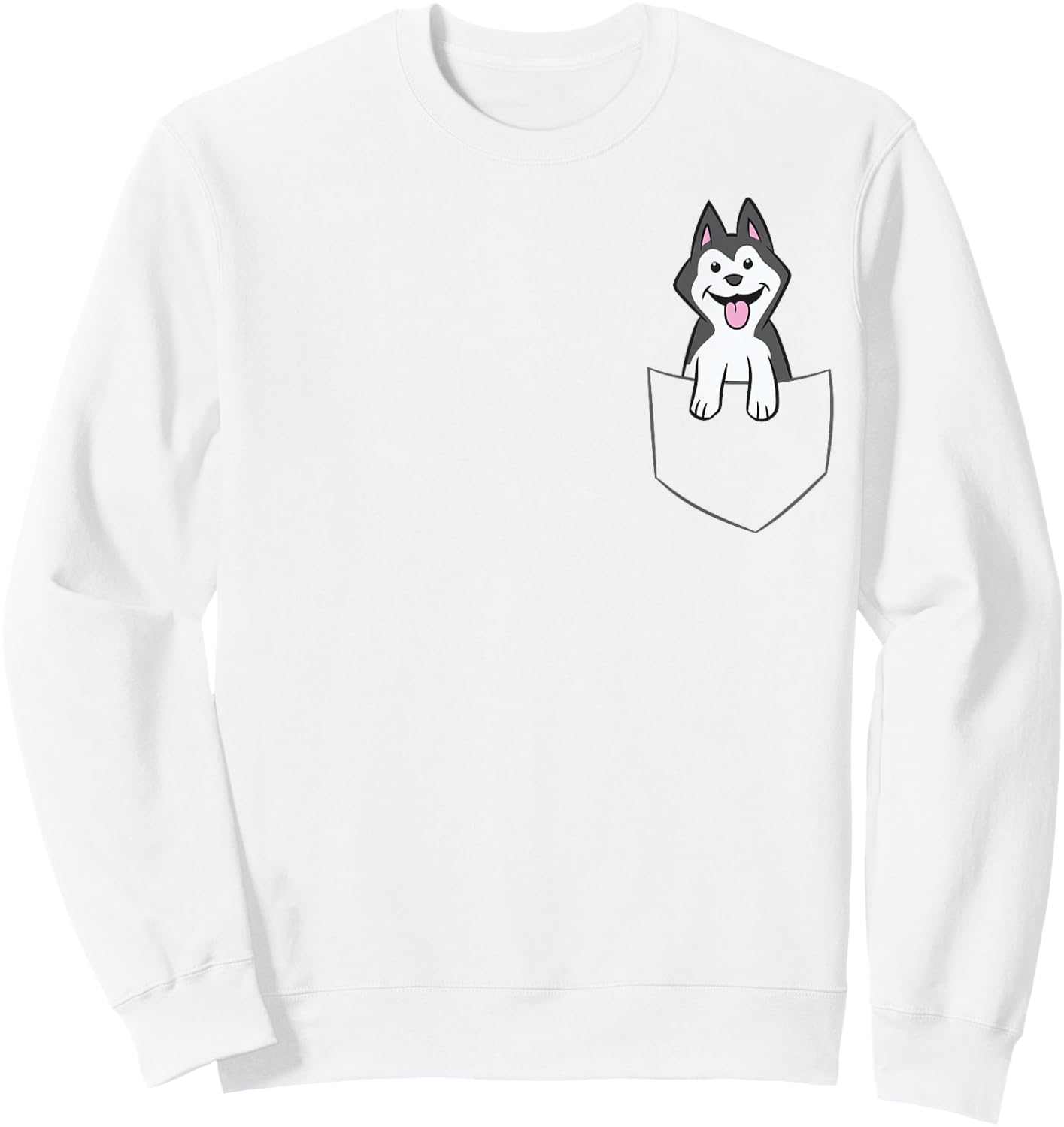 Siberian Husky in Bag Kids Husky in Bag Sweatshirt - Sweatshirt | White