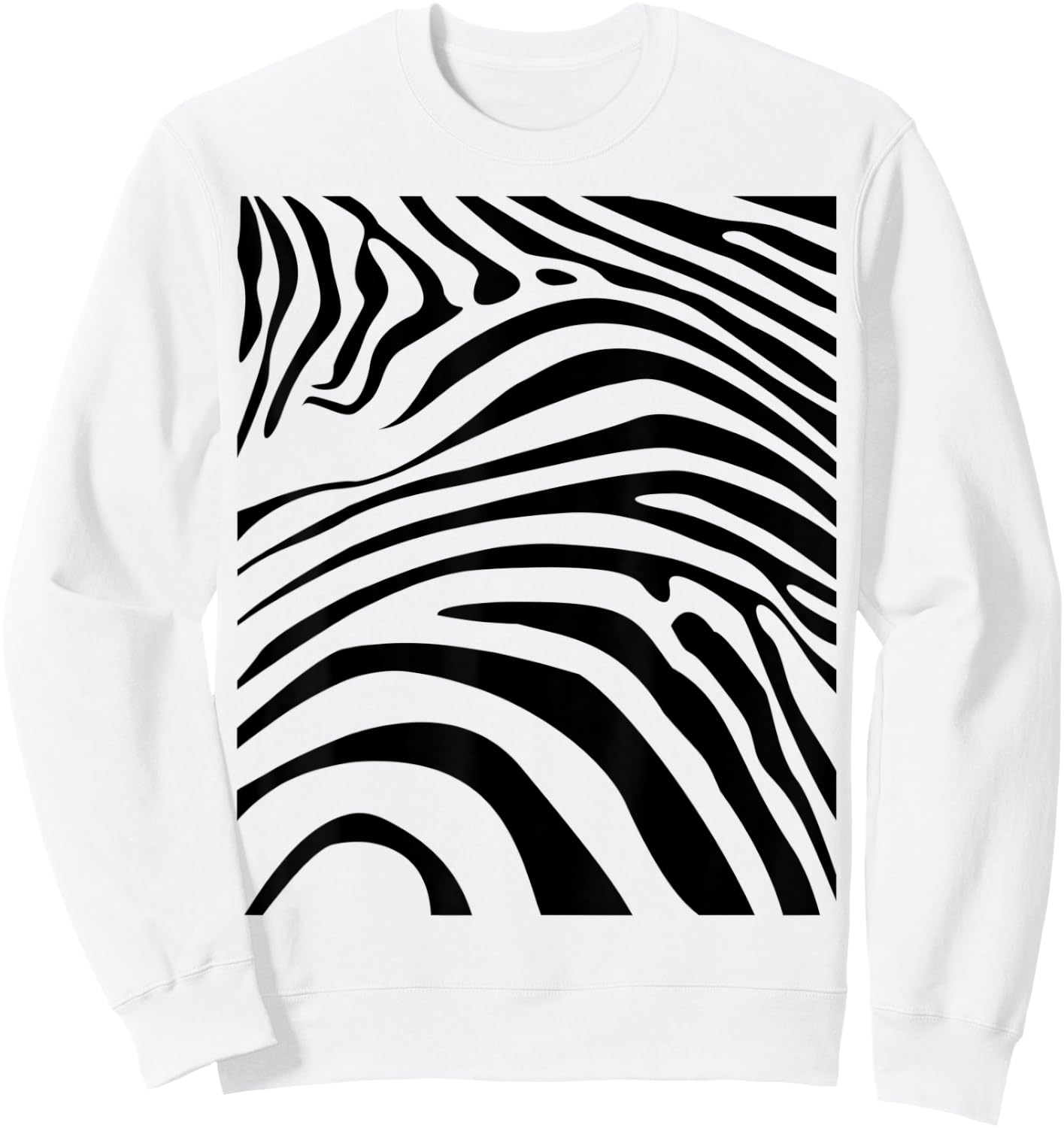 Zebra Print Simple Halloween Costume Gift Sweatshirt - Sweatshirt | White