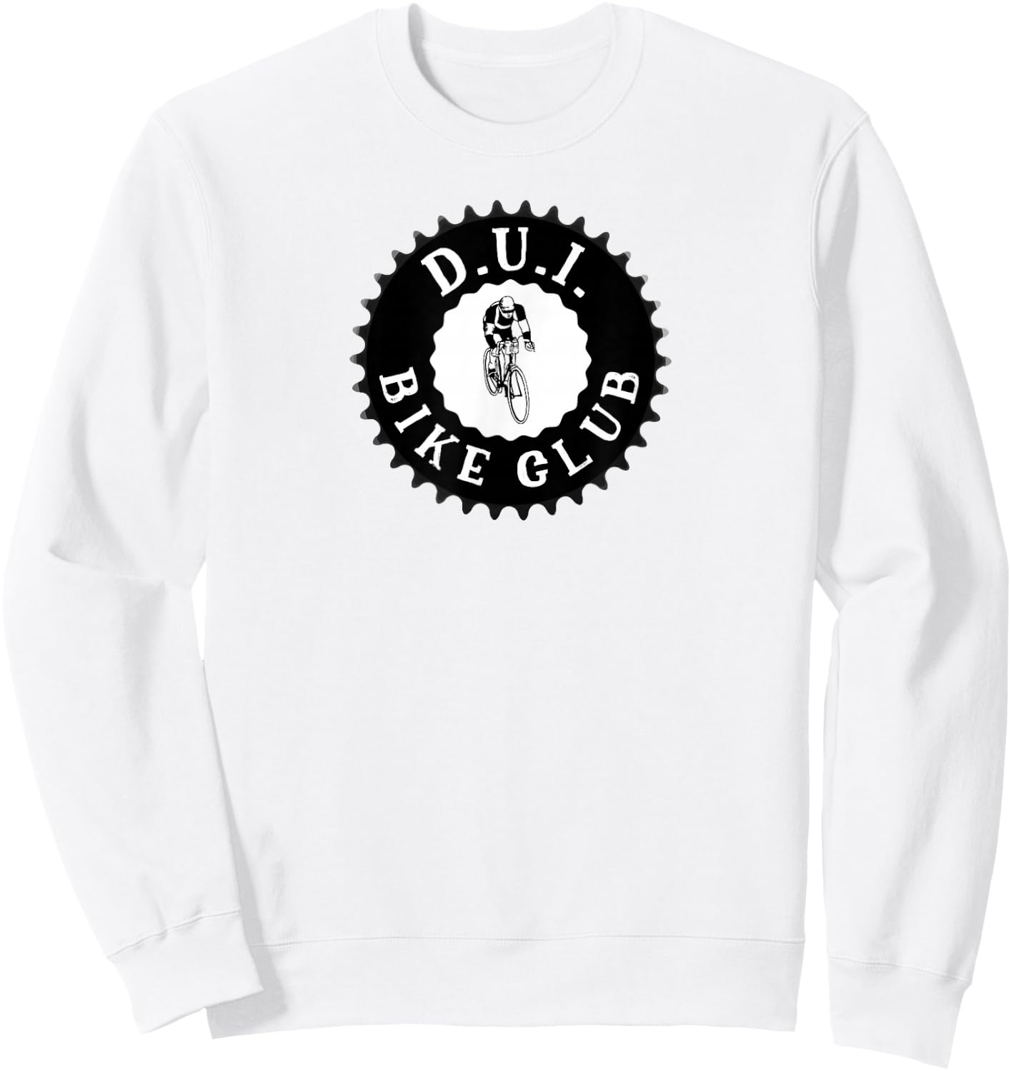 DUI Bike Club - Bicycle Gear Chainring Sweatshirt - Sweatshirt | White