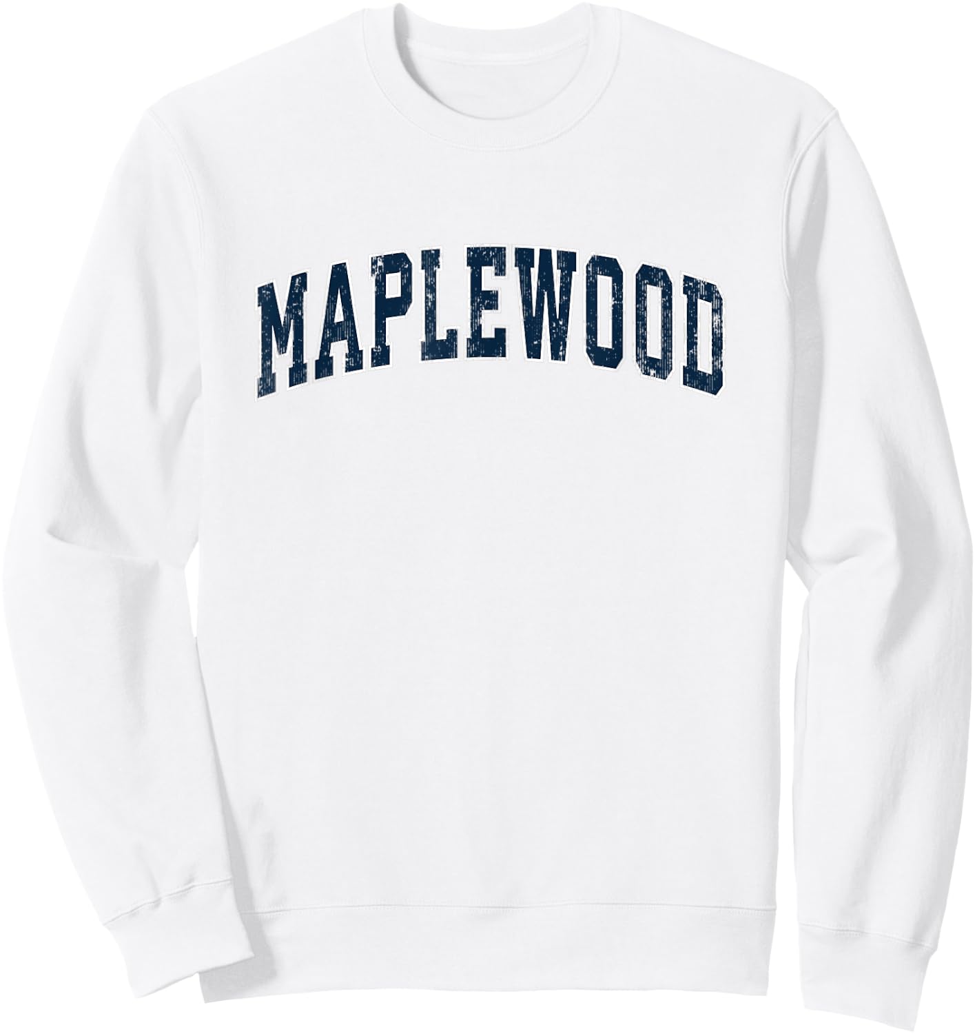 Maplewood New Jersey NJ Vintage Sports Design Navy Design Sweatshirt - Sweatshirt | White