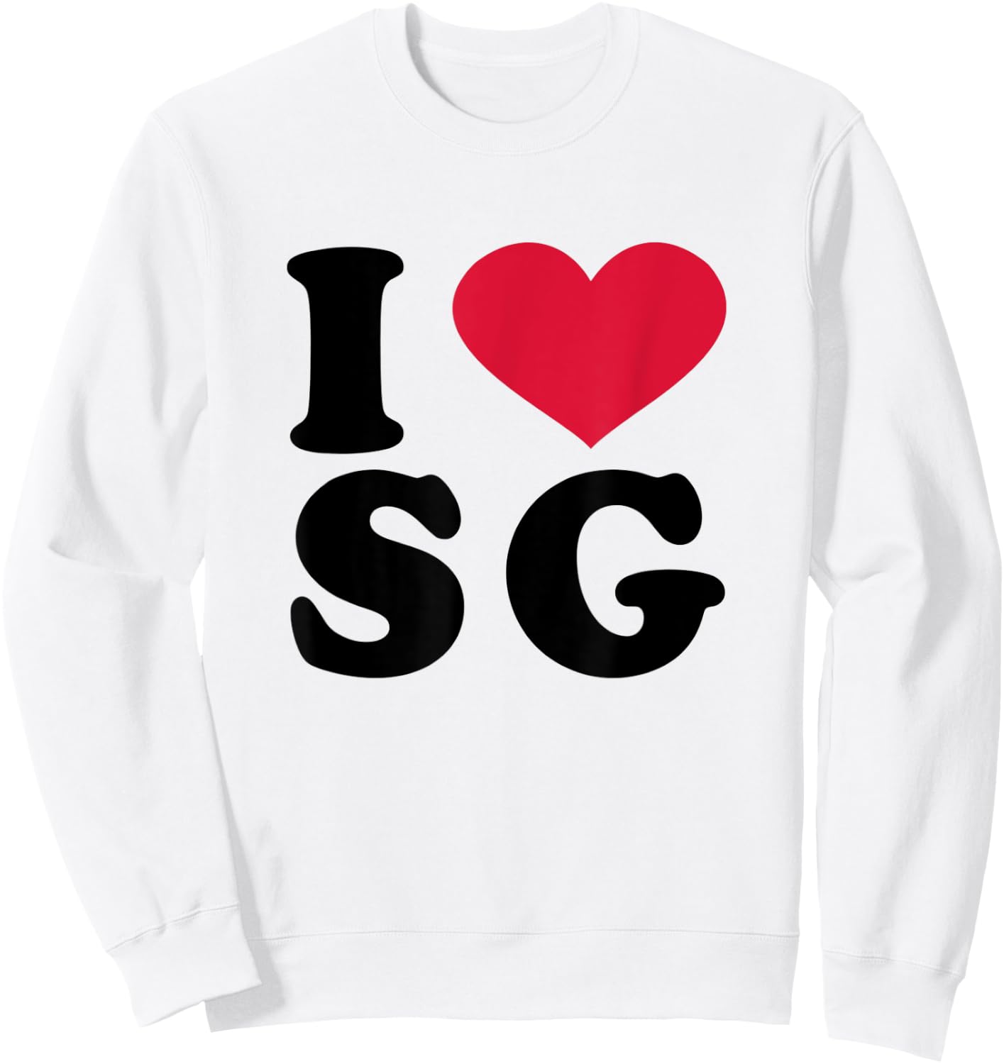 I Love SG Sweatshirt - Sweatshirt | White