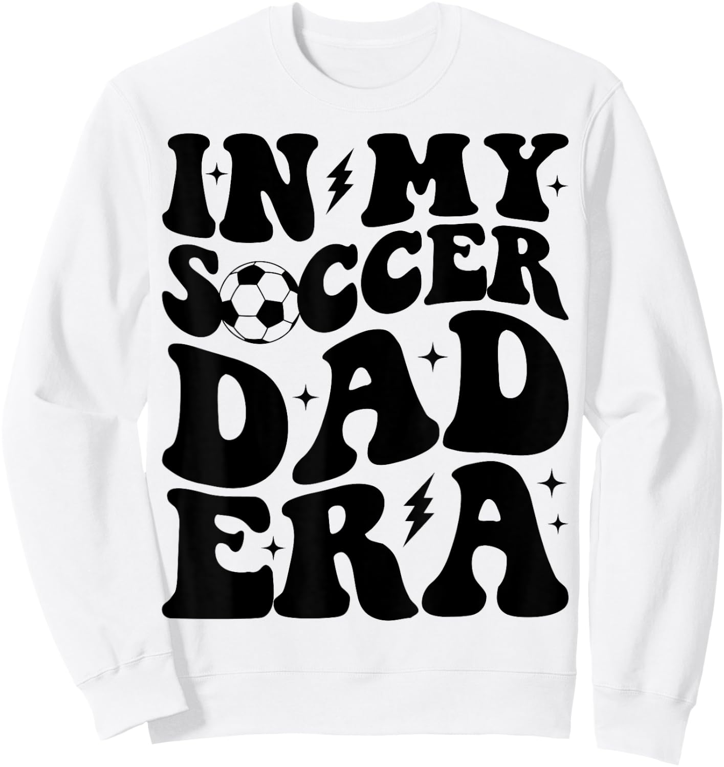 Groovy In My Soccer Dad Era Sweatshirt - Sweatshirt | White