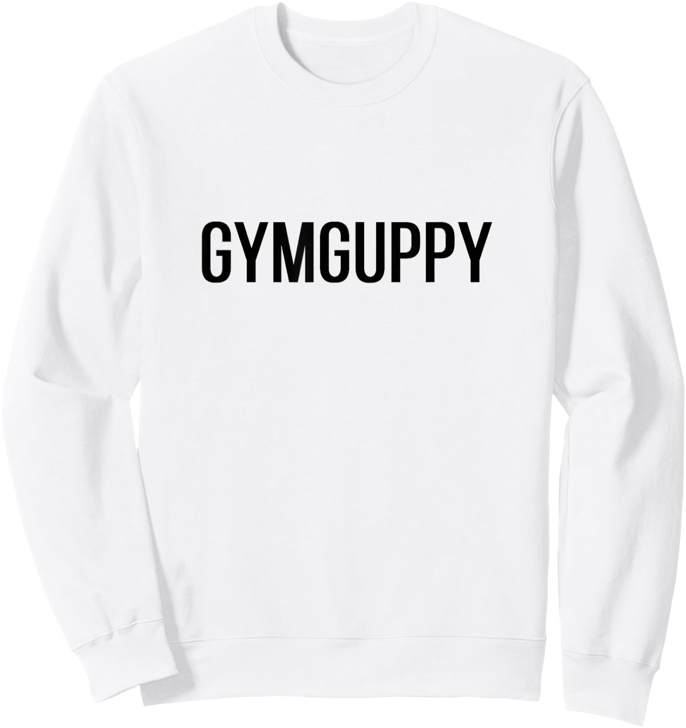 Funny Gym Weight Lifting Gym Guppy Shark Parody Gains Sweatshirt - Sweatshirt | White