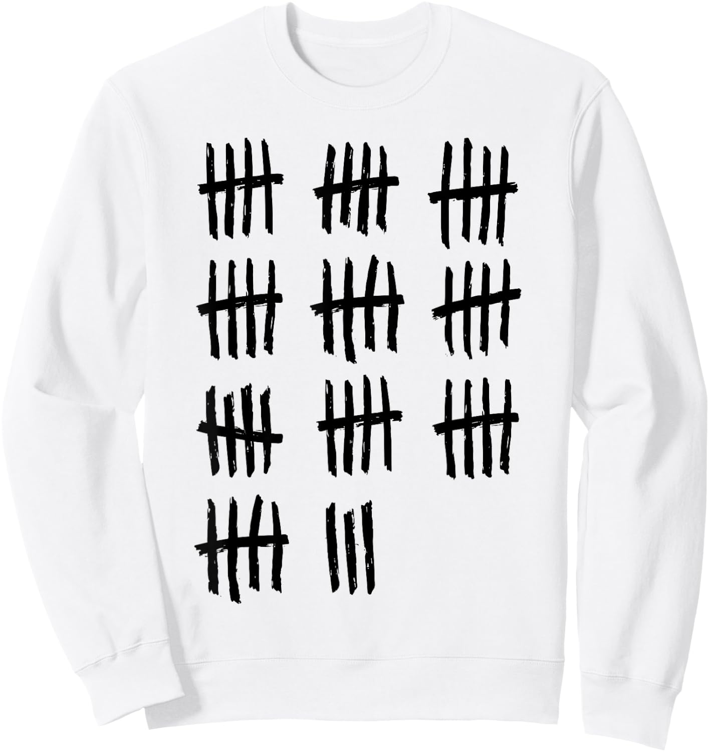 53rd Birthday Outfit 53 Years Old Tally Marks Anniversary Sweatshirt - Sweatshirt | White