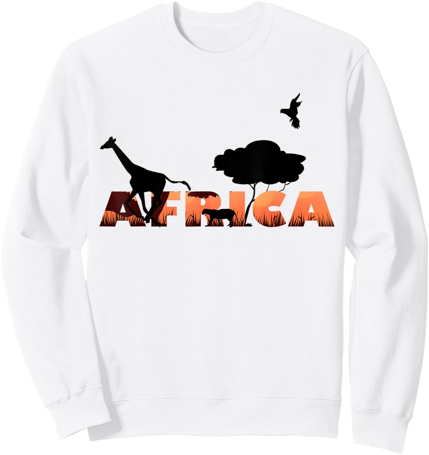 Giraffe Print - African Animals Sweatshirt - Sweatshirt | White