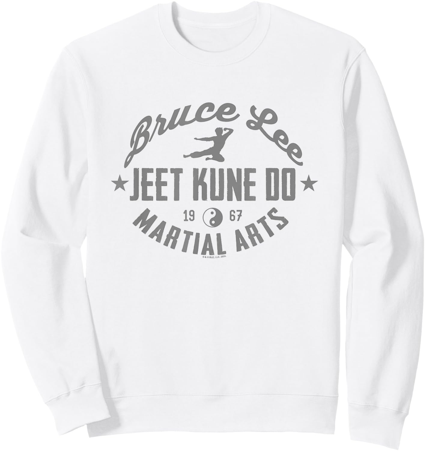 Bruce Lee Jeet Kune Do Martial Arts 1967 Vintage Logo Sweatshirt - Sweatshirt | White