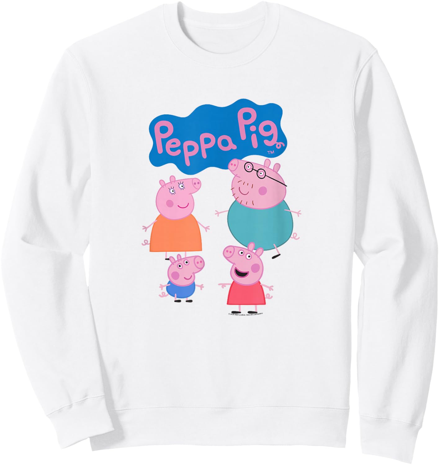 Peppa Pig Family Logo Sweatshirt - Sweatshirt | White