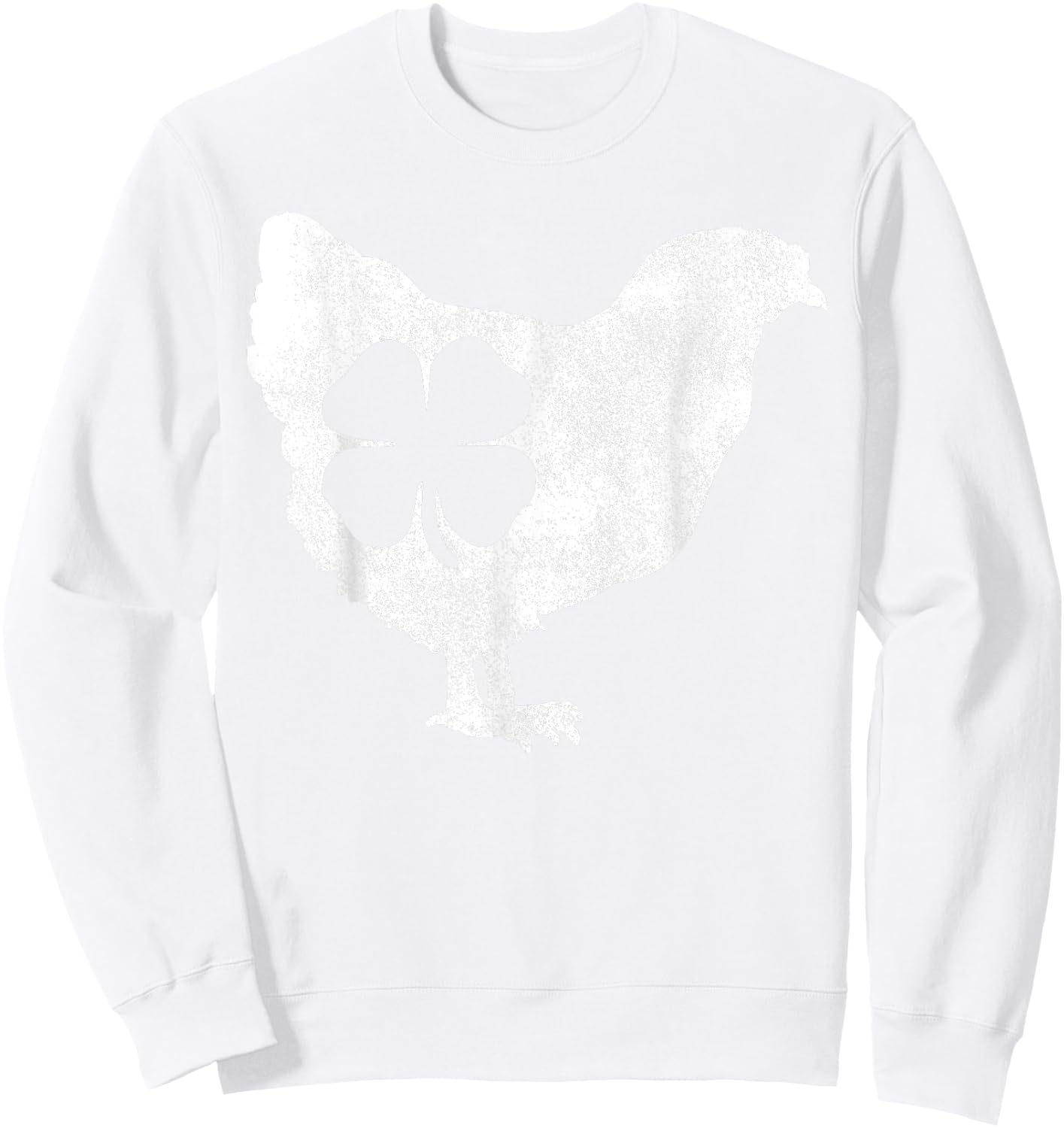 St Patricks Day Shamrock Chicken Hen Bird Saint Paddy's Sweatshirt - Sweatshirt | White