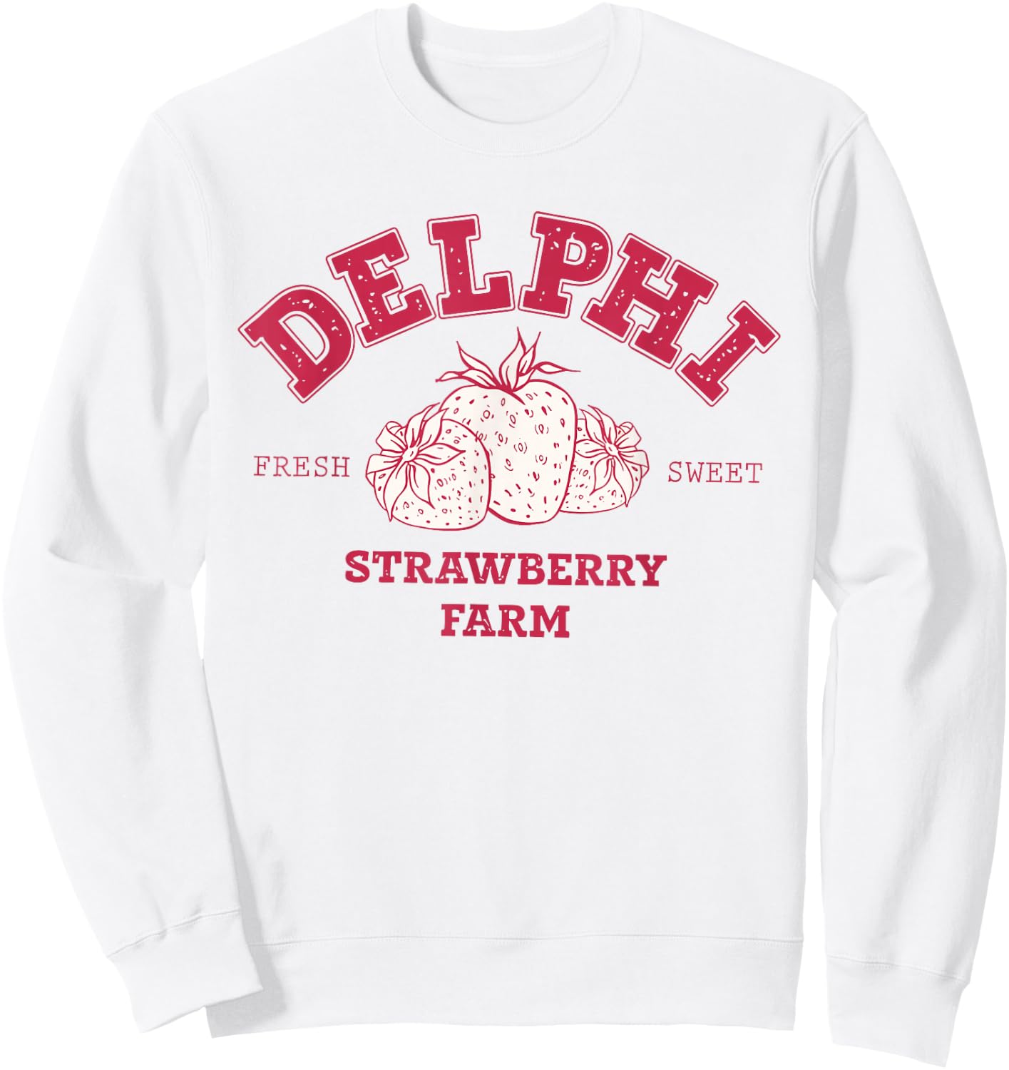 Delphi Strawberry Farm Service Fresh Sweet Sweatshirt - Sweatshirt | White